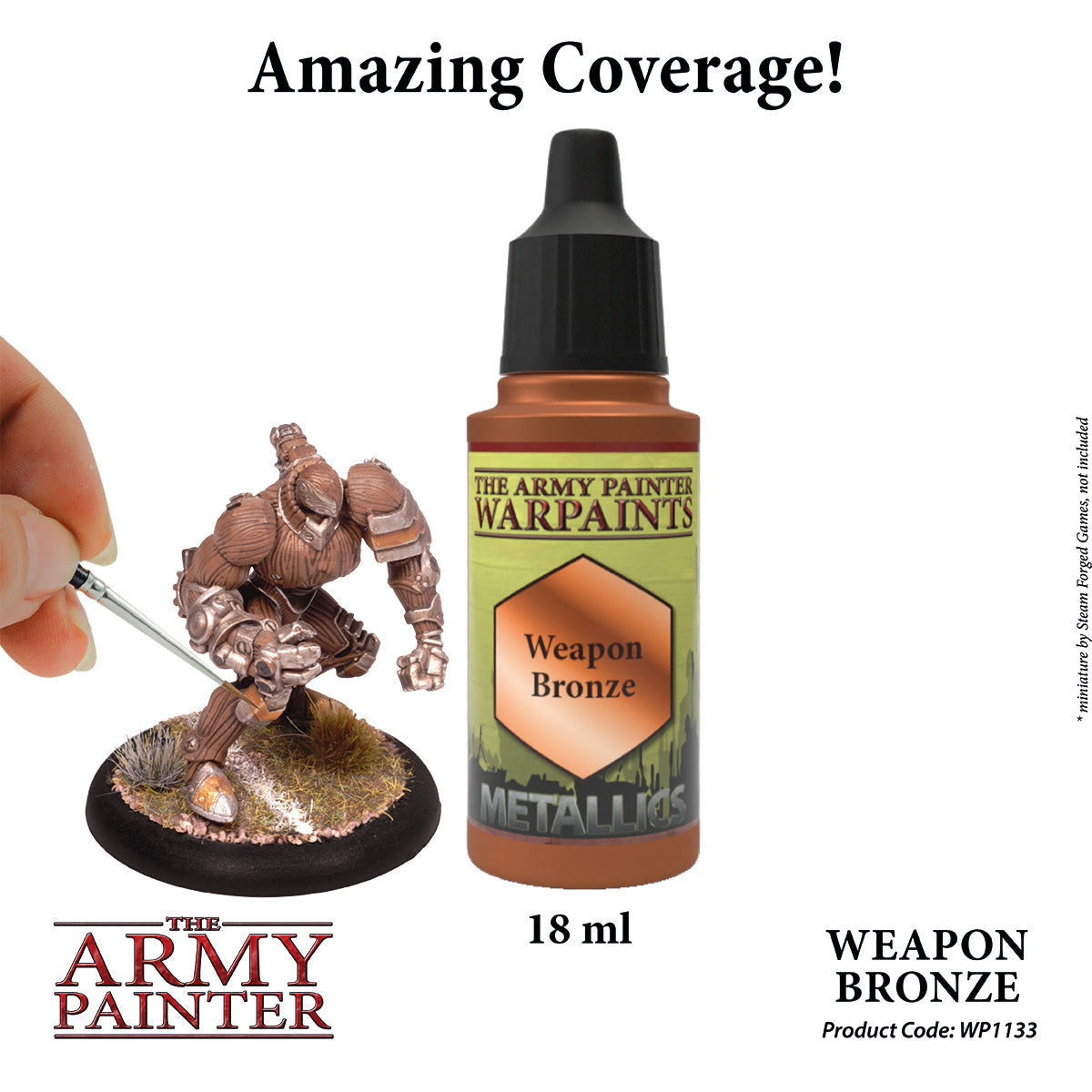 Premium Warpaints Metallics - Weapon Bronze Metallic Paint for Miniatures & Models - Perfect for Warhammer, D&D, and Cosplay Projects