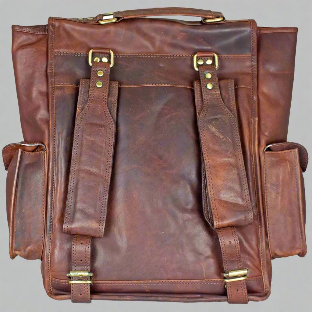Premium Viceroy Genuine Leather Messenger Backpack for Men & Women - Stylish Laptop Bag for Work, Travel & College - Durable & Water-Resistant Business Backpack