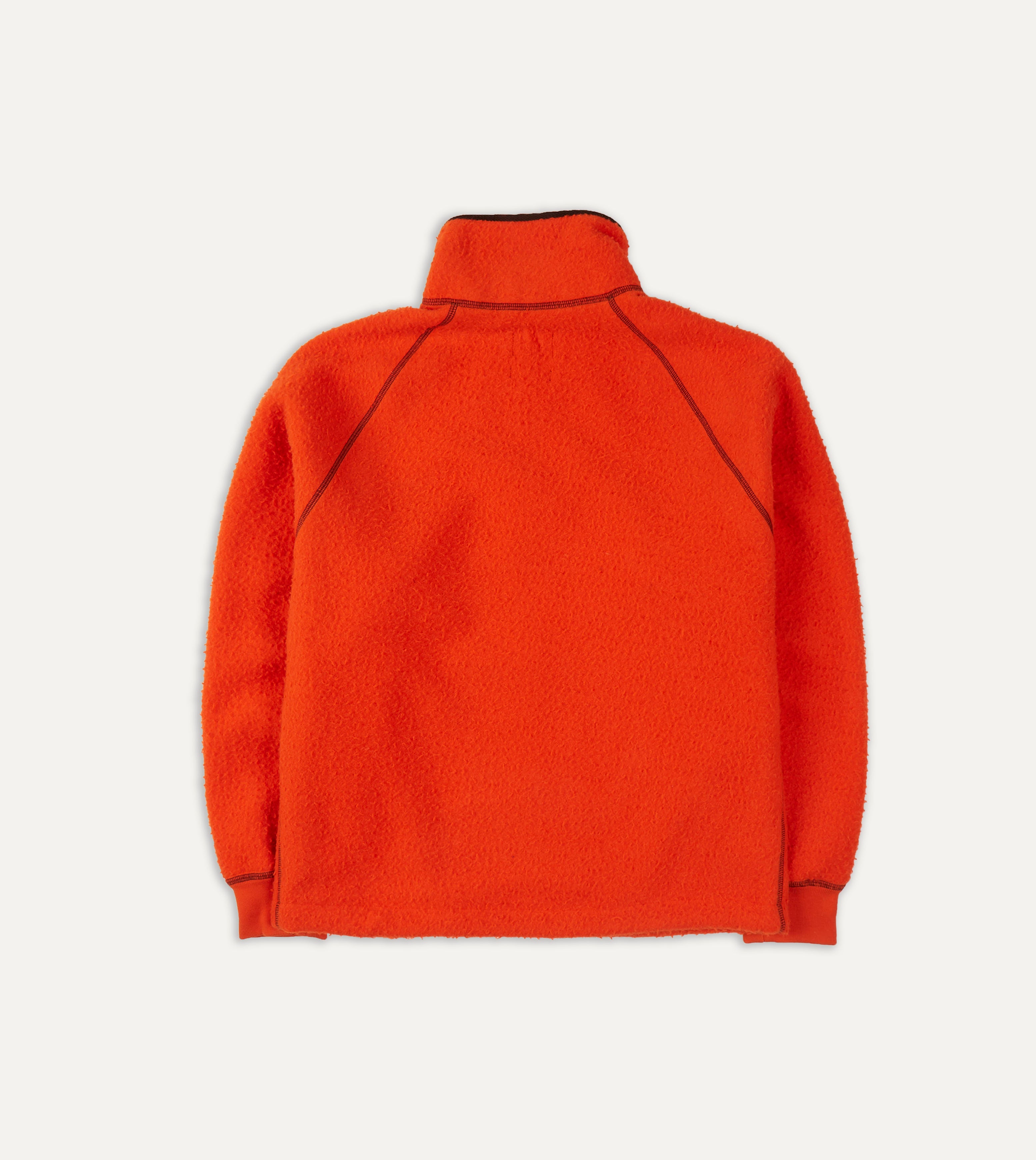 Orange Casentino Wool Half Zip Pullover Fleece Jacket - Warm Winter Layering for Men & Women | Perfect for Outdoor Activities & Casual Wear