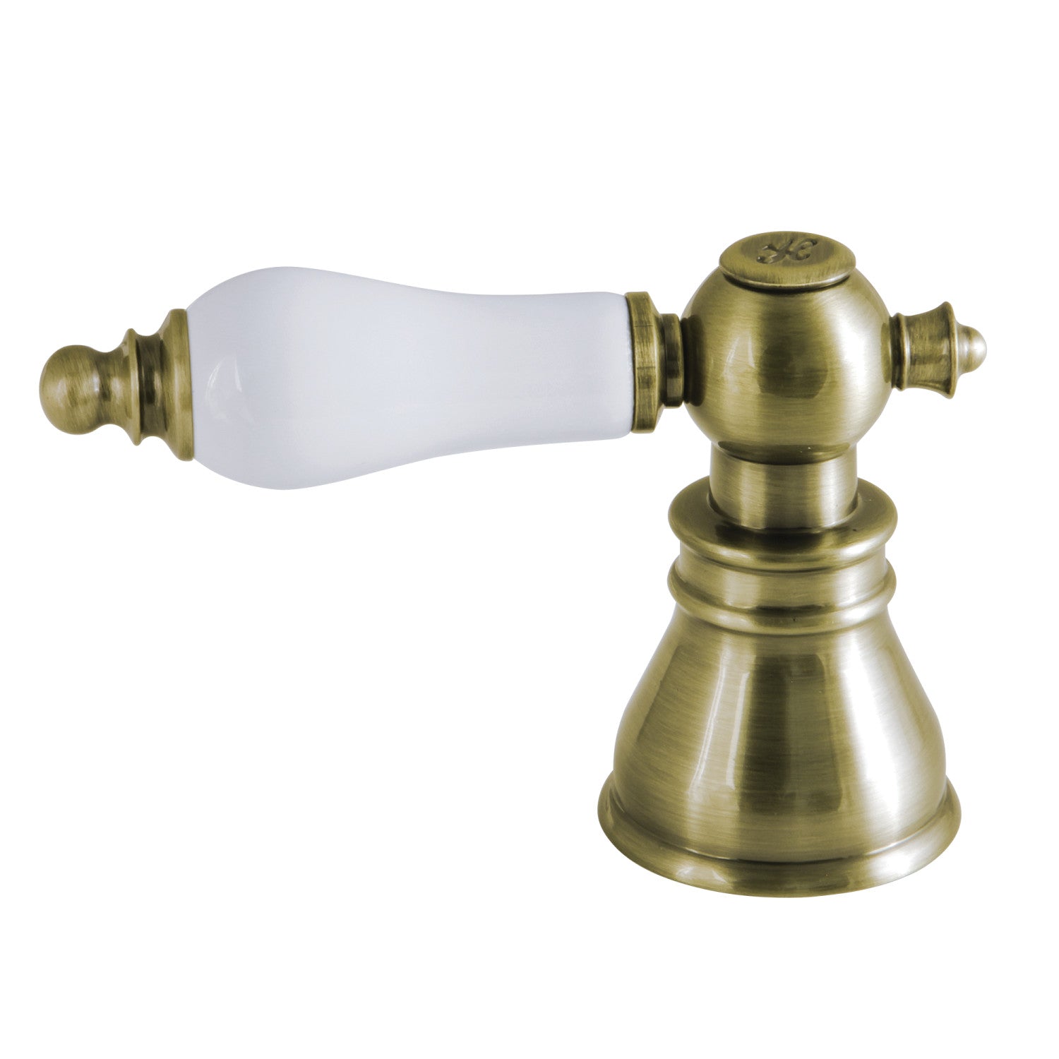 American Patriot FSCH19733APLH Porcelain Lever Handle (Hot Side) in Antique Brass - Vintage Style Faucet Handle for Kitchen & Bathroom Sink