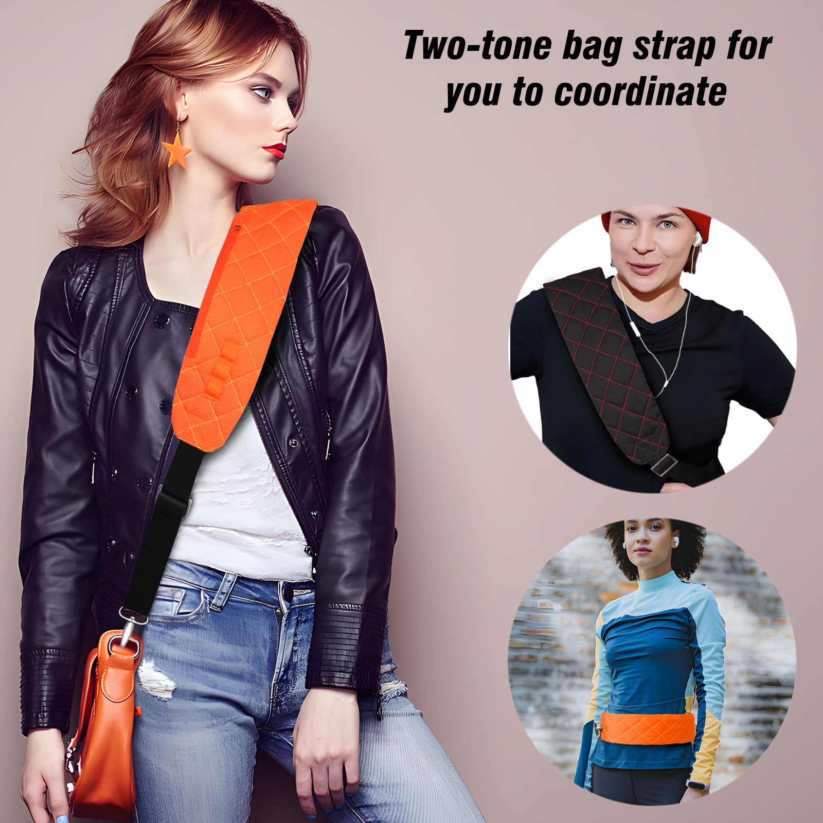 Ultra Comfortable Anti-Theft Shoulder Strap Bag Belt with Padded Design & 2-Tone Reversible Style - Perfect for Travel, Commuting, and Everyday Security