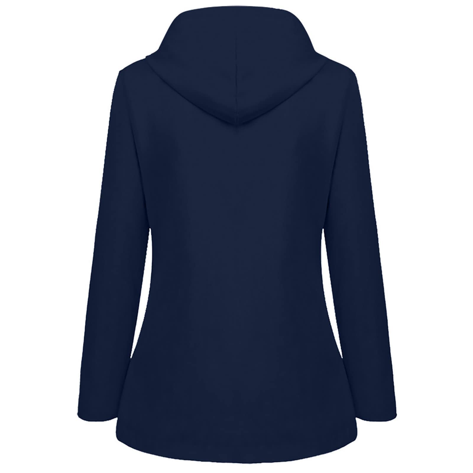 URBEST Women's Fleece Lined Windbreaker - Lightweight Waterproof Rain Jacket with Hood & Pockets for Outdoor Sports, Hiking & Travel