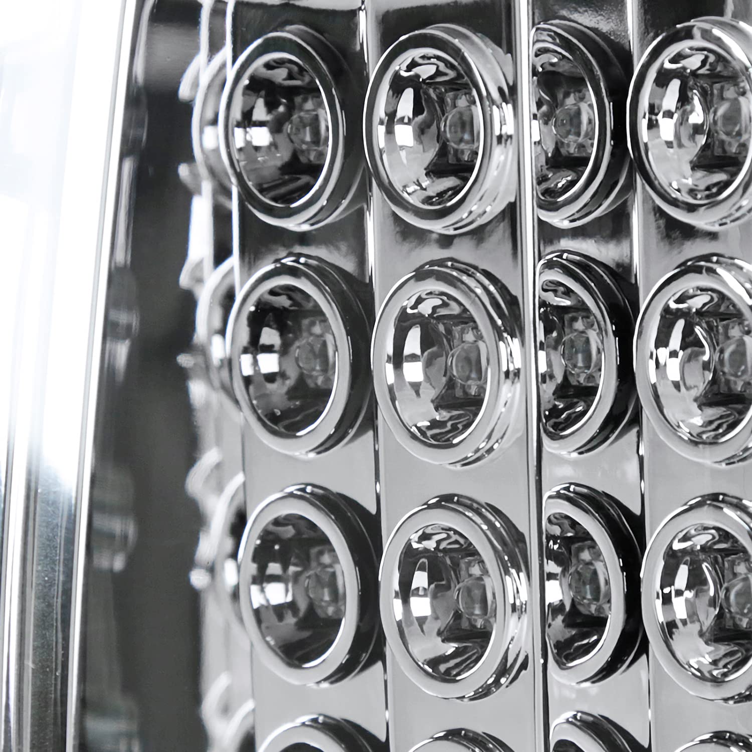 Spec-D Tuning Dual Halo Projector Headlights with Clear Full LED Tail Lights - Compatible with 2009-2012 Ford F150 (Left & Right Pair) - Headlamp Assembly for Enhanced Night Visibility & Stylish Look