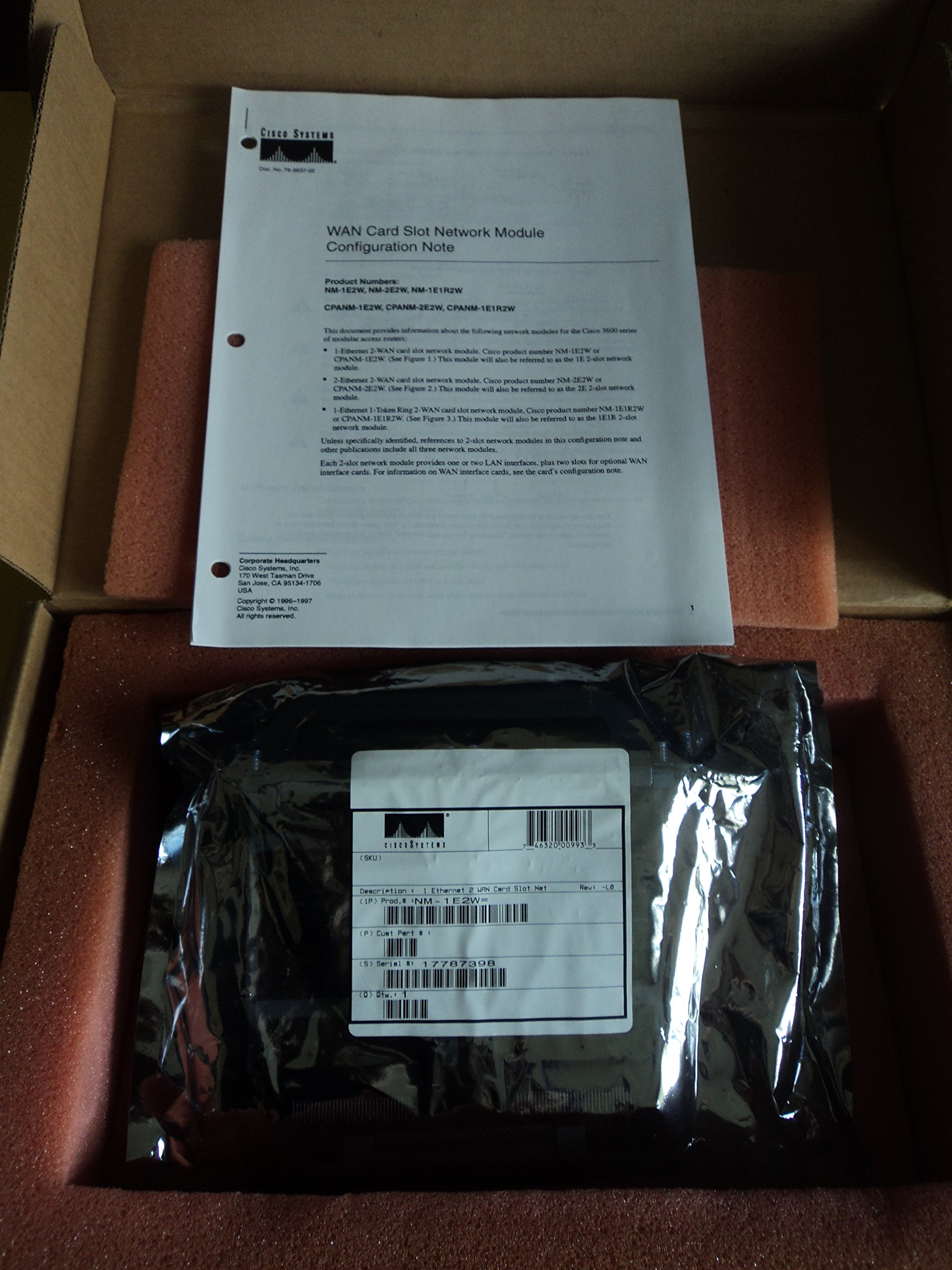Cisco NM-1E2W Network Module with 1 Ethernet Port and 2 WIC Slots for Business Networking & Enterprise Solutions - Ideal for Office Routers, Data Centers & Network Expansion