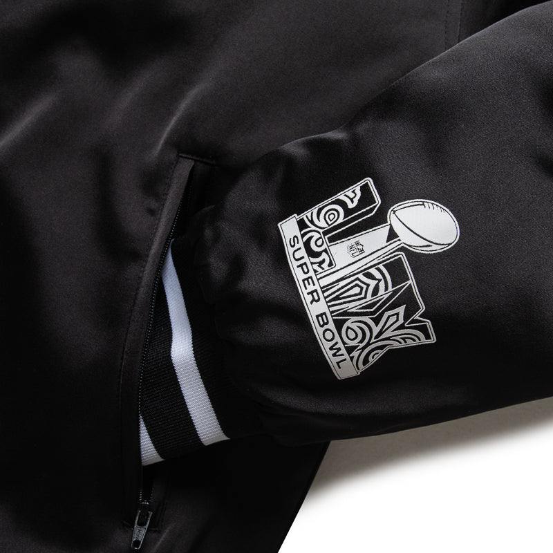 NFL Origins x Politics Bomber Jacket - Black | Vintage-Inspired Football Jacket for Men | Perfect for Game Day, Tailgating & Streetwear Fashion