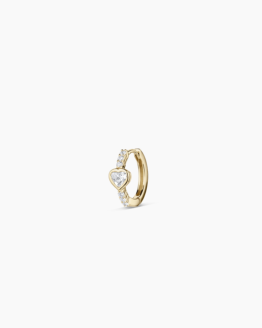 Lab Grown Diamond Heart Single Huggie Earrings - Dainty & Elegant Jewelry for Women - Perfect for Everyday Wear, Date Nights & Special Occasions