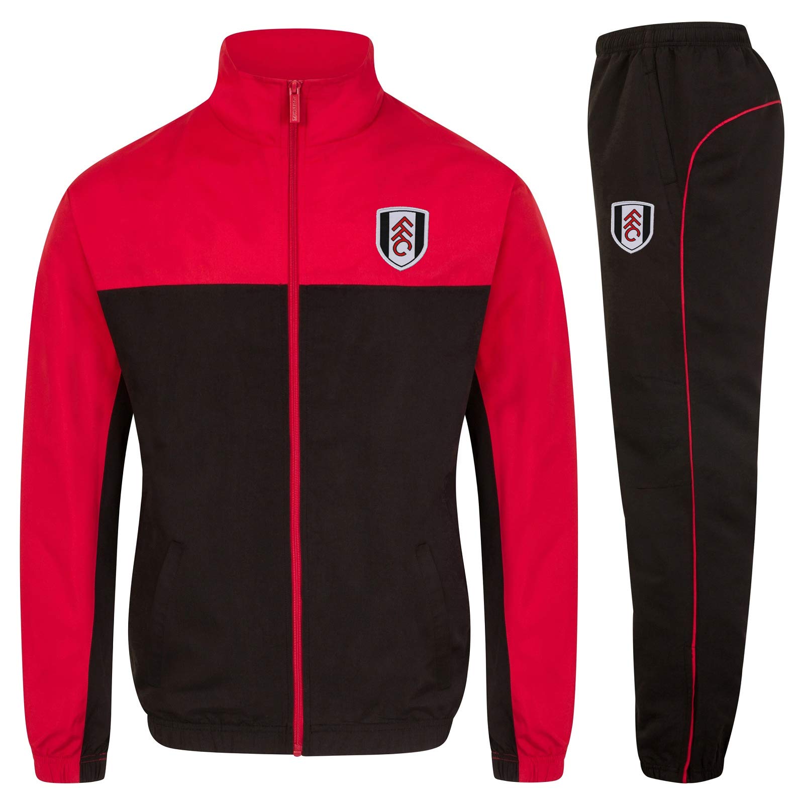 Fulham FC Official Men's Soccer Jacket & Pants Tracksuit Set - Gift for Football Fans - Perfect for Match Days & Casual Wear