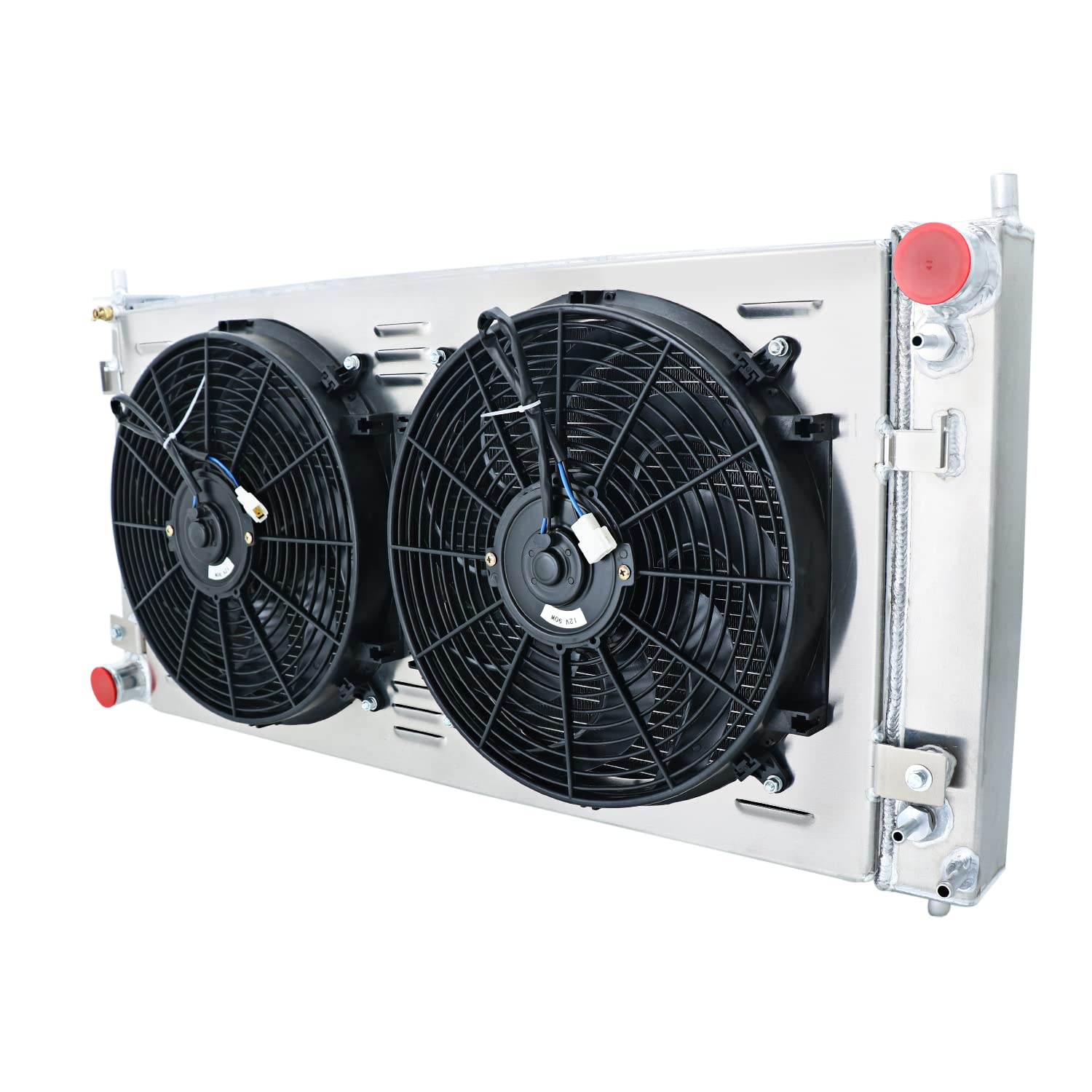 High-Performance Aluminum 4 Row Radiator for 1999-2004 Ford F150 F250 F350 Expedition & Lincoln Navigator 4.6L 5.4L V8 - Complete Cooling Kit with All-Aluminum Radiator, Fan Shroud & Thermostat Relay Kit - Perfect for Off-Roading, Towing & Heavy-Duty Use