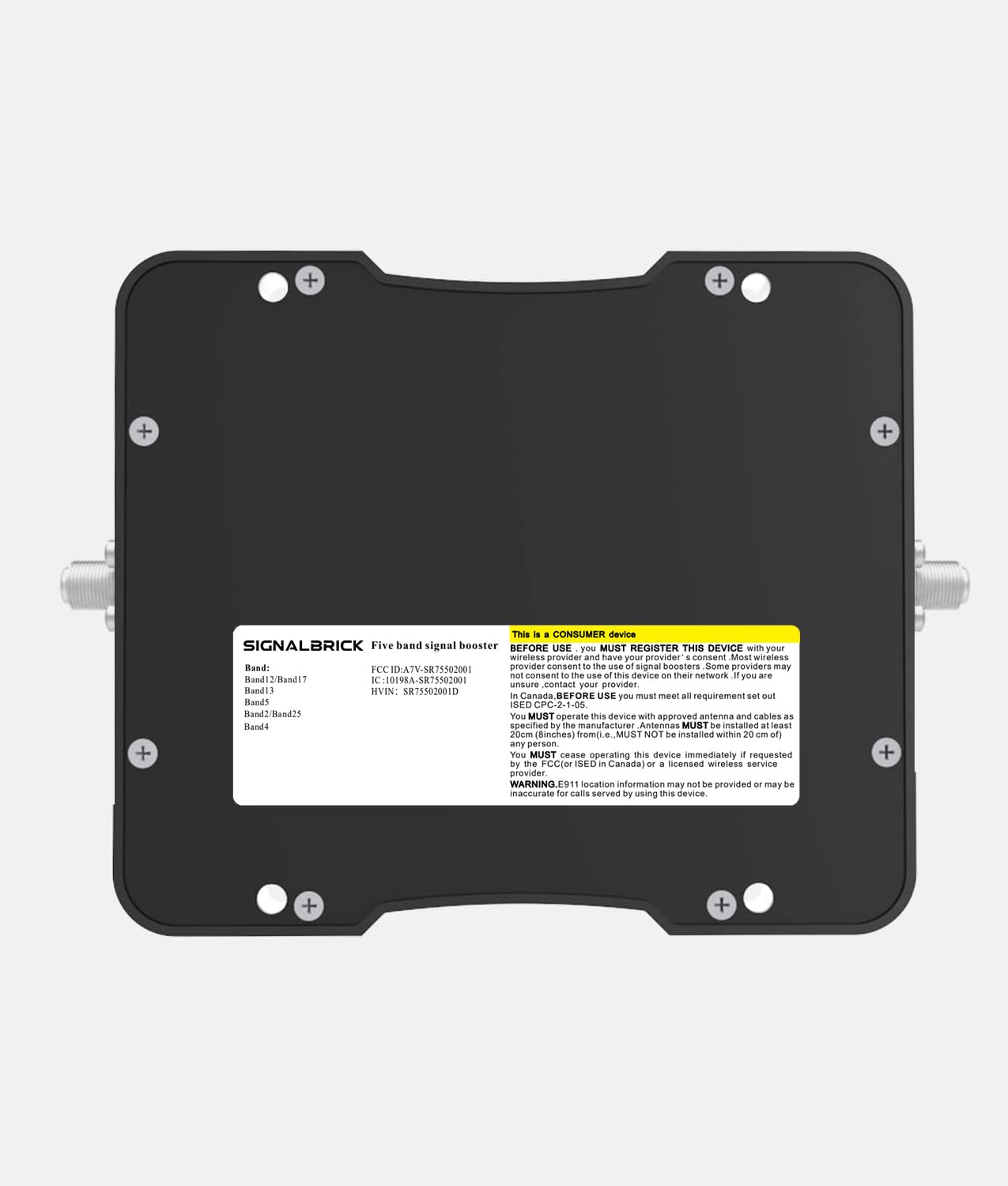 Truck & RV Cell Phone Signal Booster - 5G/4G LTE/3G Compatible with AT&T, Verizon, T-Mobile (Bands 4/66/12/13/17/5/2/25) | Enhanced Mobile Coverage for Road Trips & Remote Areas