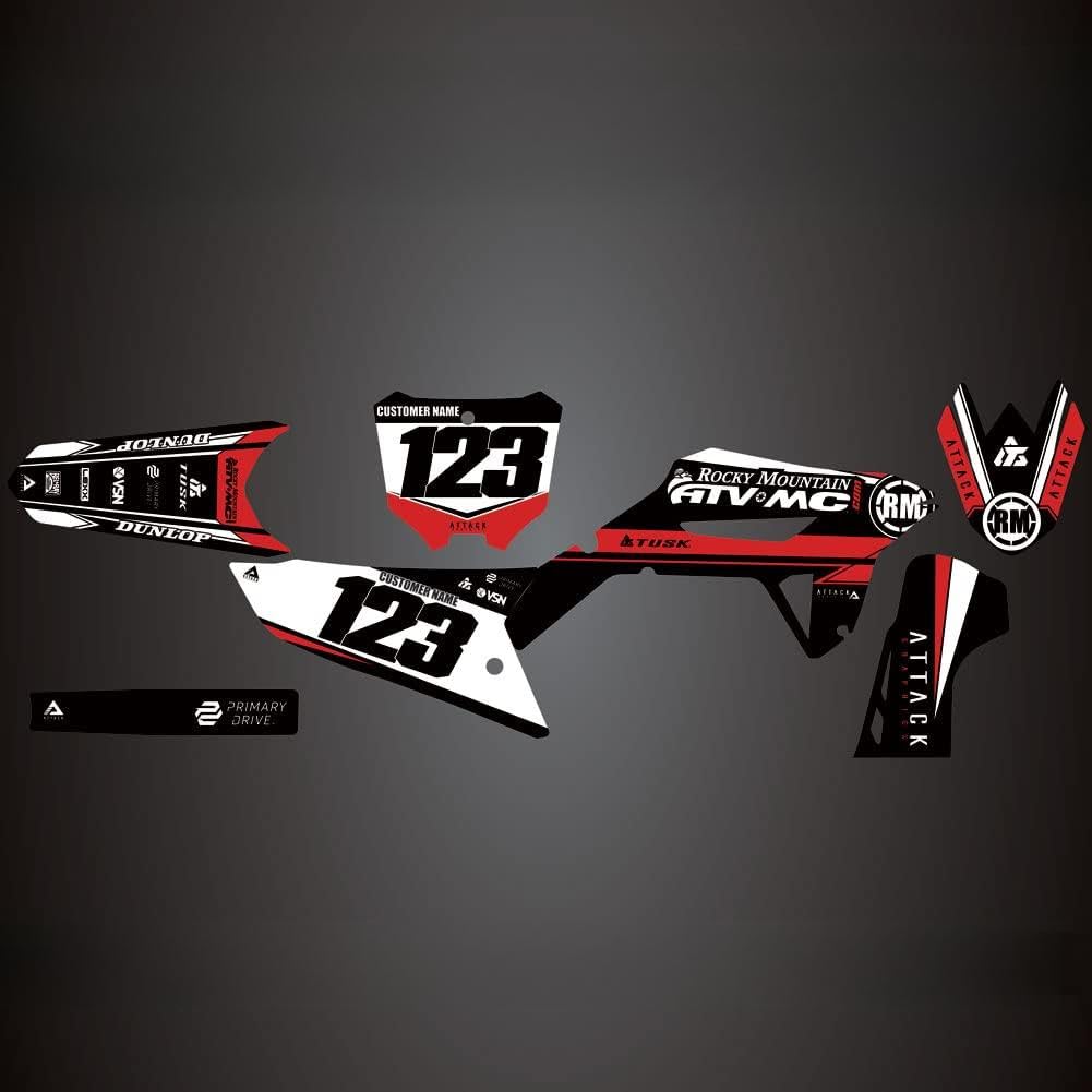 Custom Velocity Complete Bike Graphics Kit - High-Quality Durable Vinyl Decals for Motorcycles & Dirt Bikes - Perfect for Racing, Off-Roading & Customization