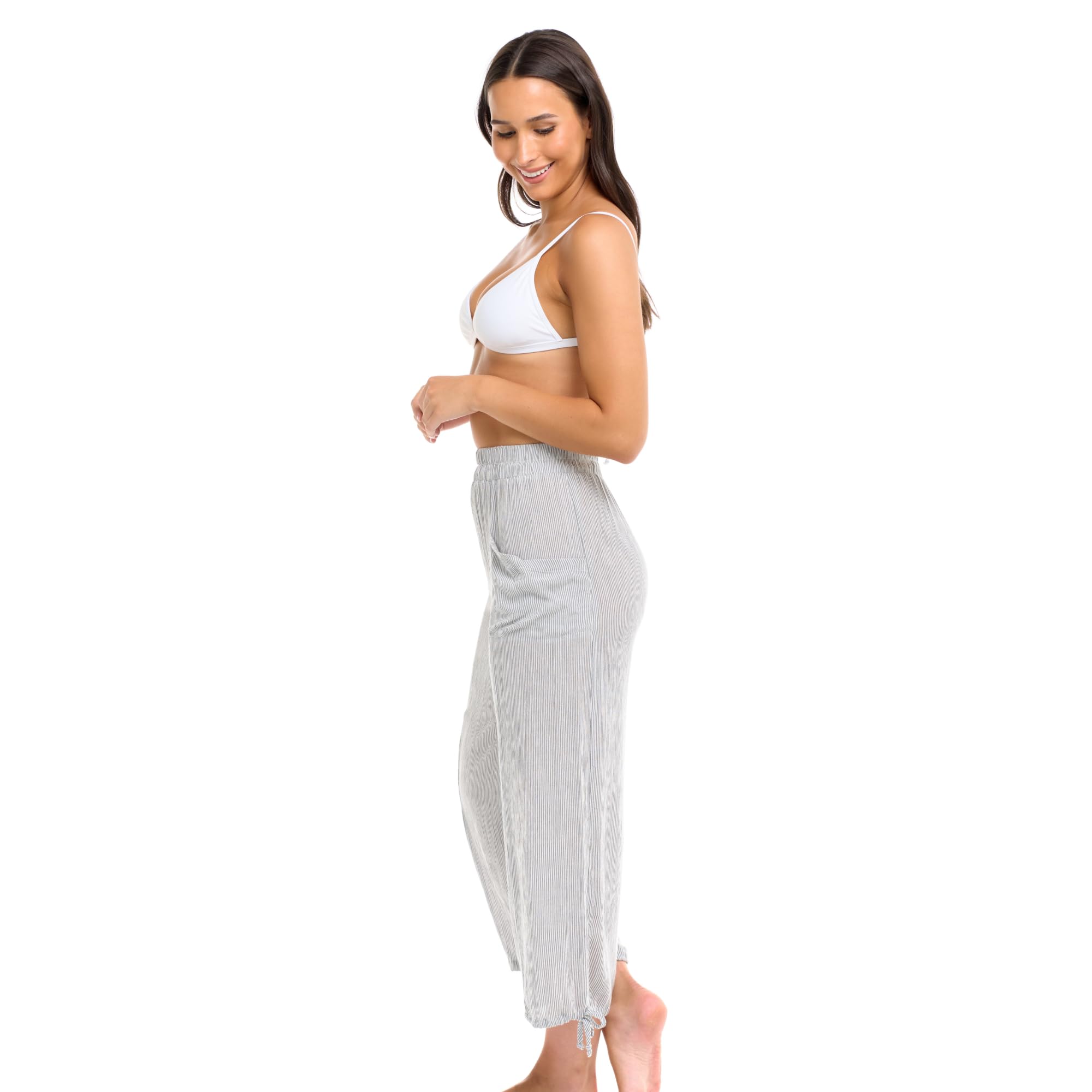 Body Glove Women's Penny Bathing Suit Cover Up - Quick Dry Slip On Beach Pants for Swimming, Poolside & Vacation Wear