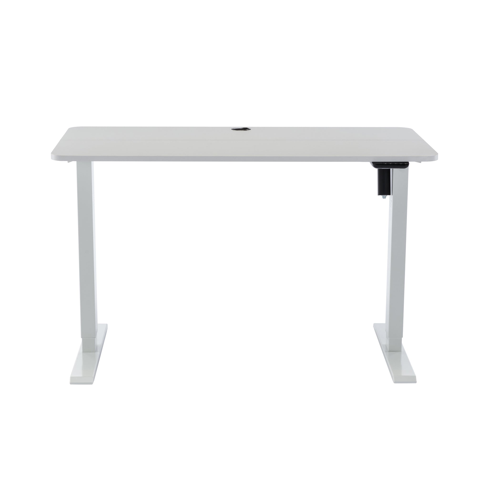 1.2m Adjustable Height Sit Stand Desk in White - Ergonomic Home & Office Workstation for Comfortable Standing & Sitting
