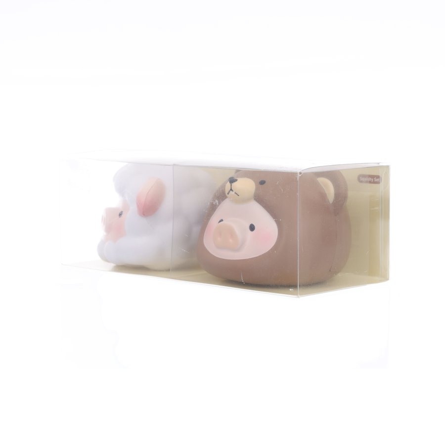 TOYZEROPLUS LuLu The Piggy Bear & Sheep Stress Ball - Squeezable Anxiety Relief Toy for Adults & Kids - Perfect for Office, School, and Home Stress Relief