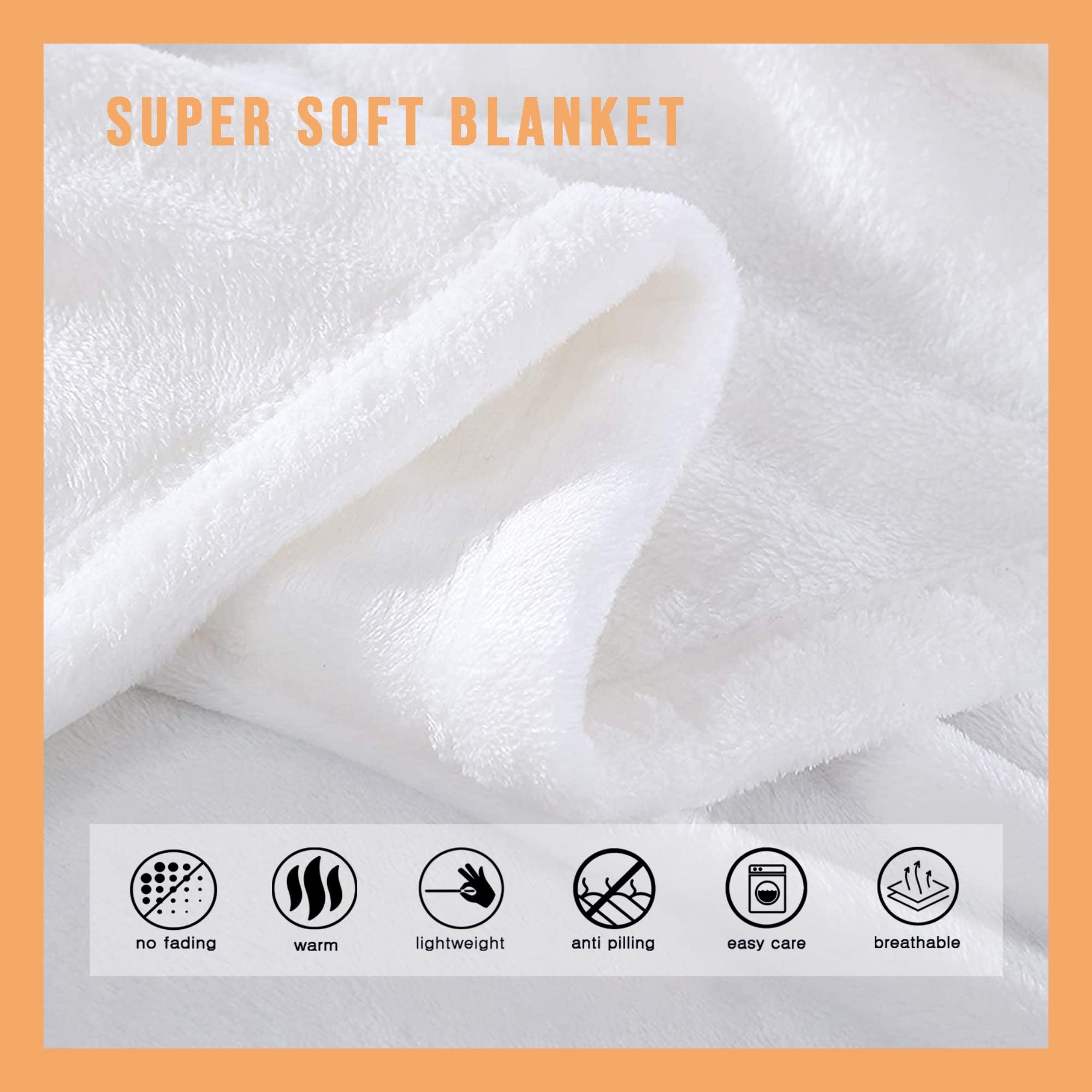Soft Flannel Halloween Pumpkin Blanket - 90x120 Inches King Size Lightweight Throw for Kids, Girls, Boys, Men & Women - Cozy Gift for Room Decor, Sofa & Fall Season