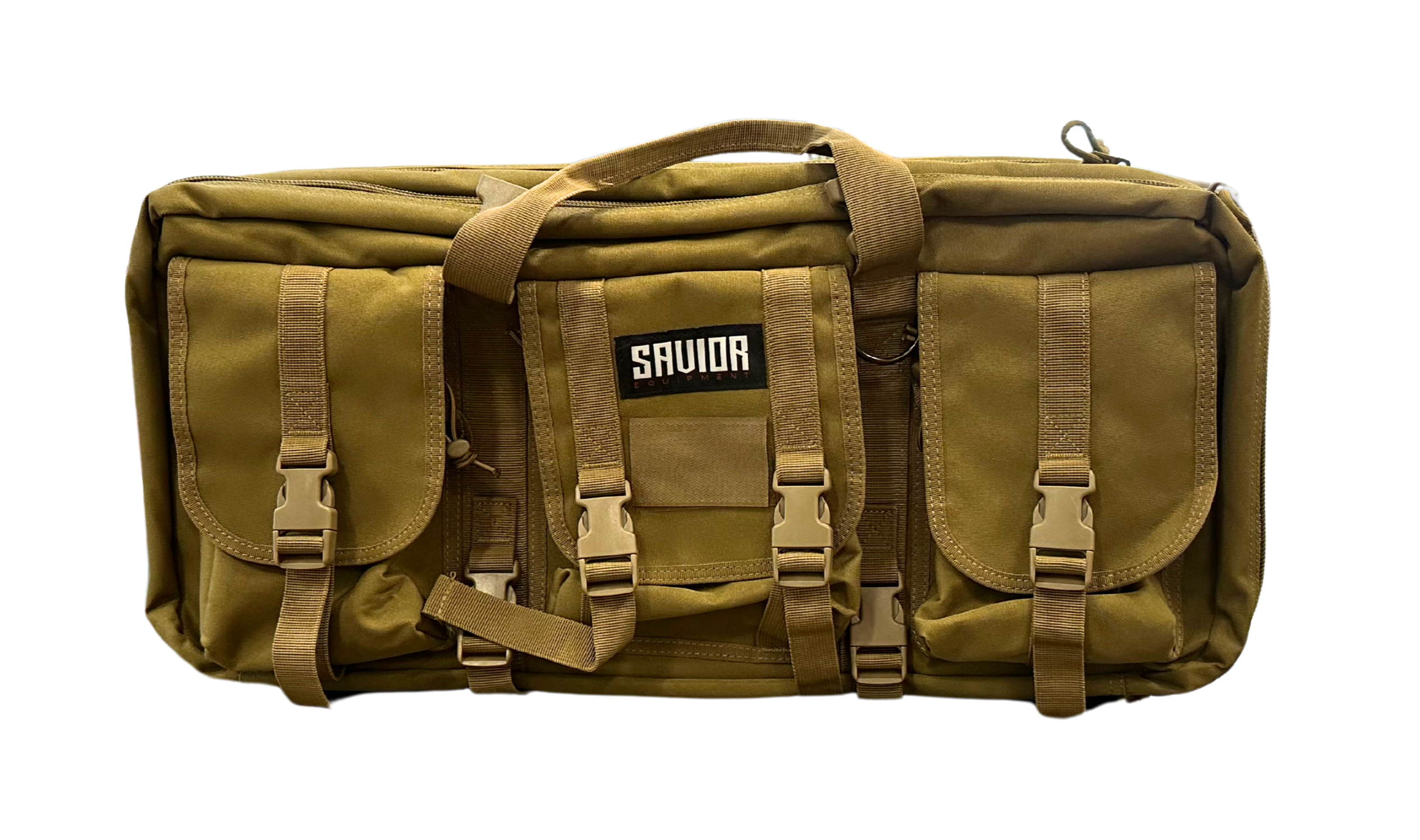 Savior Equipment Tactical Range Bag - Durable Military Style Shooting Range Accessories for Pistols & Ammo - Coyote Brown - Perfect for Range Training, Hunting & Outdoor Adventures