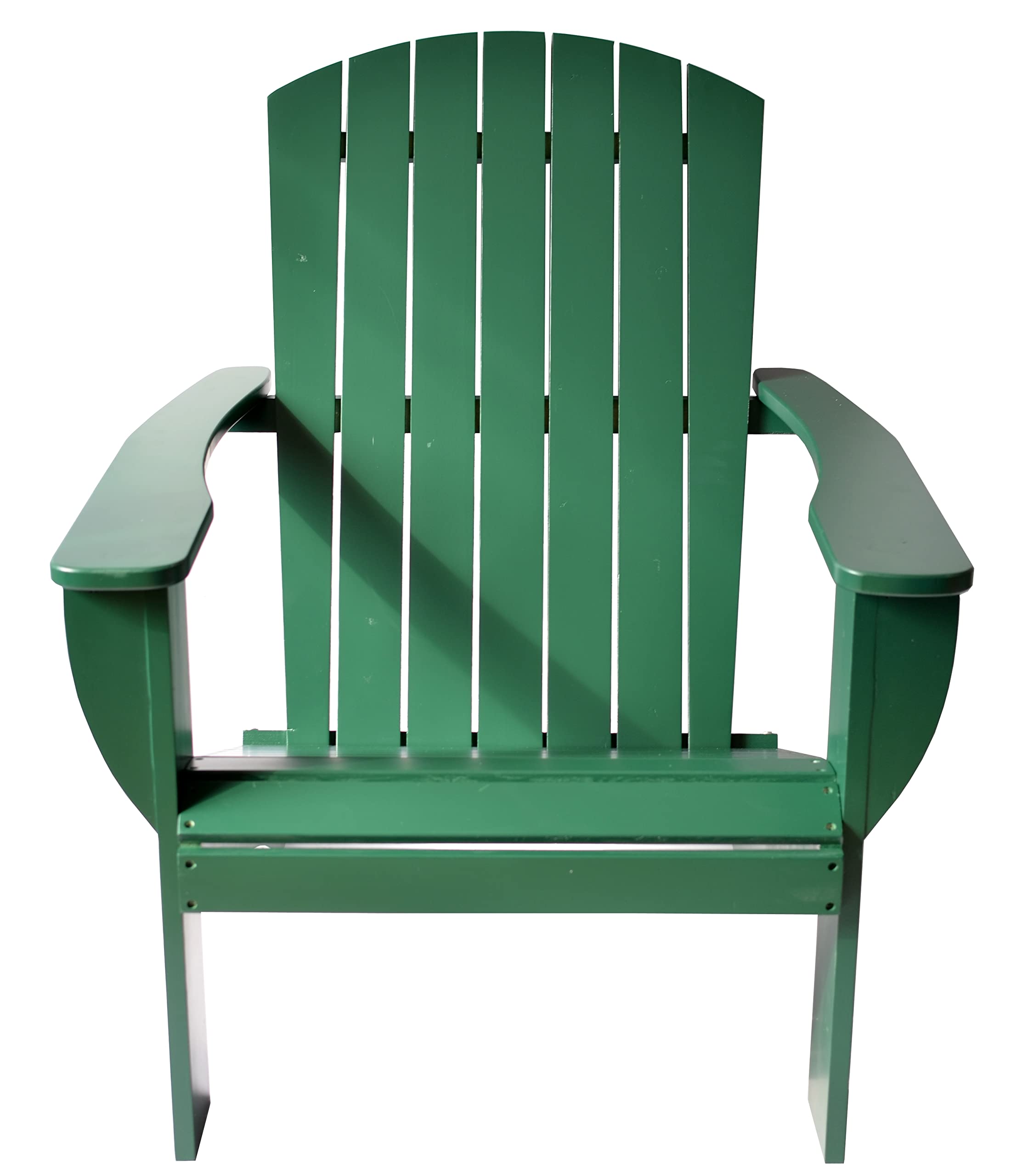 Premium Solid Cedar Adirondack Chair with Built-in Bottle Opener & Matching Folding Table Set - Durable Outdoor Furniture for Patio, Garden, Poolside & Backyard Relaxation - Forest Green
