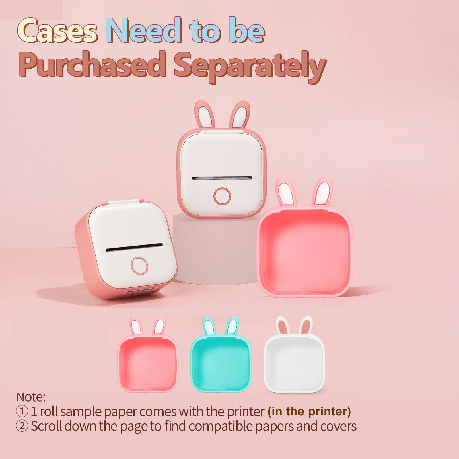 T02 Mini Instant Printer for Kids - Portable Thermal Sticker Maker, Wireless Phone Photo Printer for Study, Games & DIY Crafts - Create Flashcards, Labels & Fun Stickers (Pink) - Perfect for School Projects, Party Favors & Home Organization