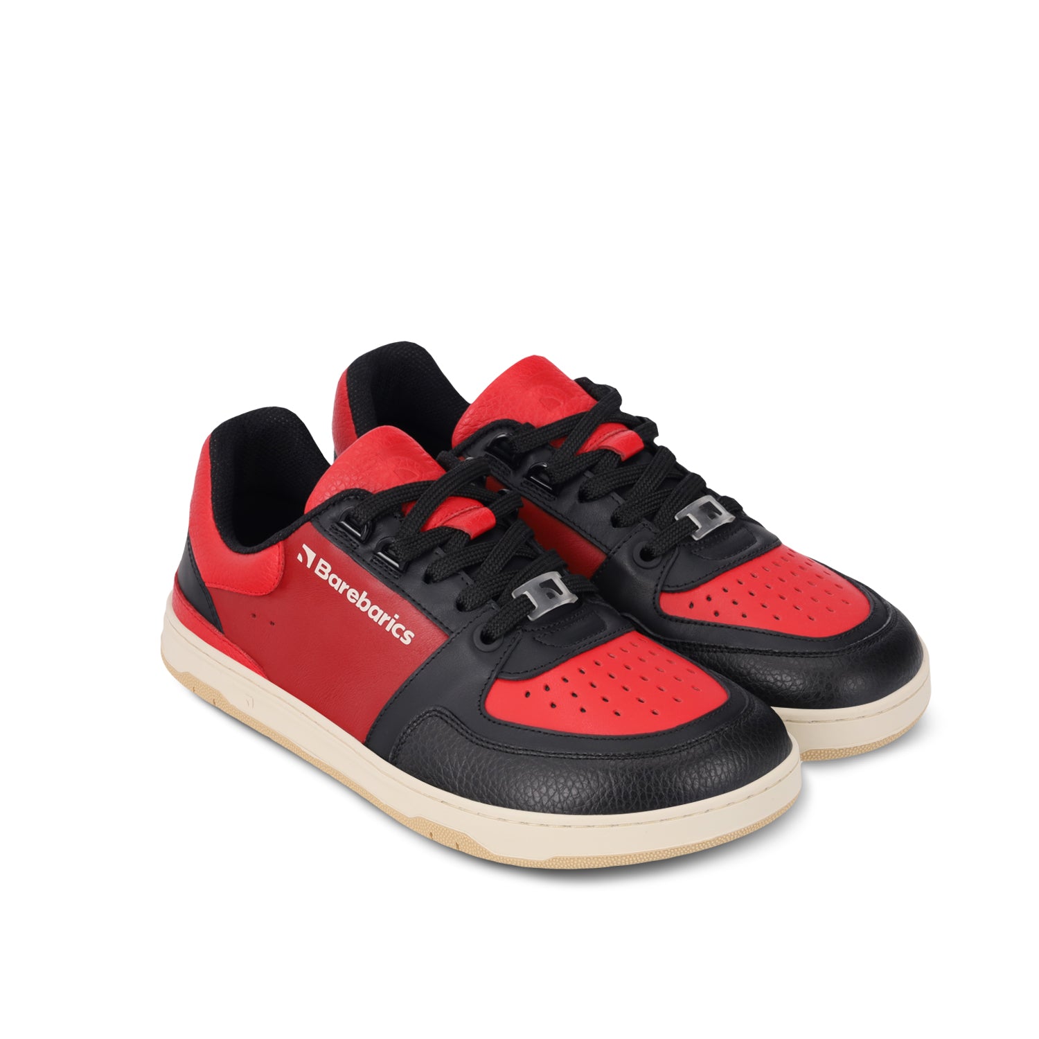 Barefoot Sneakers for Men & Women - Barebarics Wave Black & Red Minimalist Shoes | Lightweight & Flexible for Running, Walking & Gym Workouts