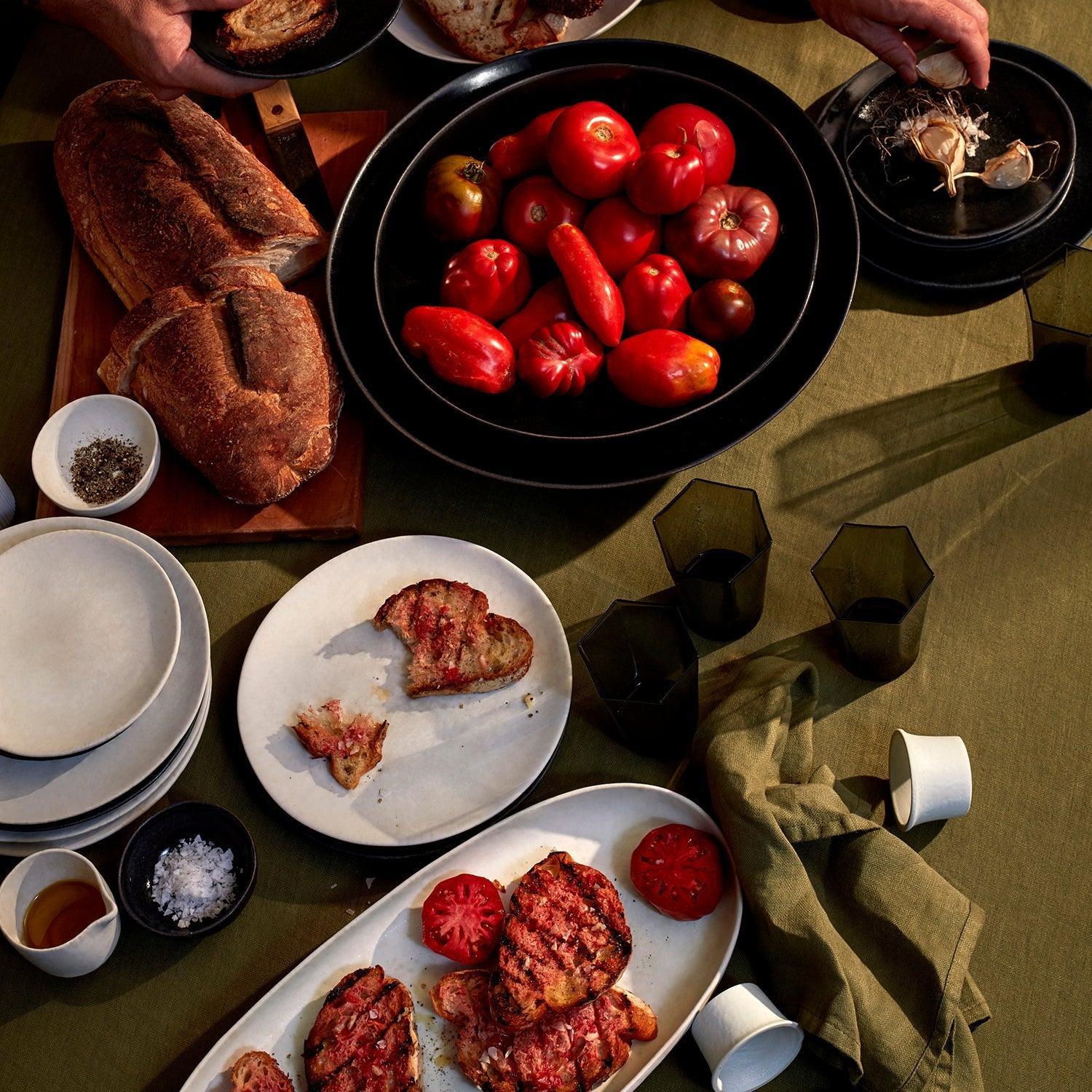 Terra Stone Bread and Butter Plate Set - Durable and Elegant for Everyday Dining, Entertaining, and Kitchen Use