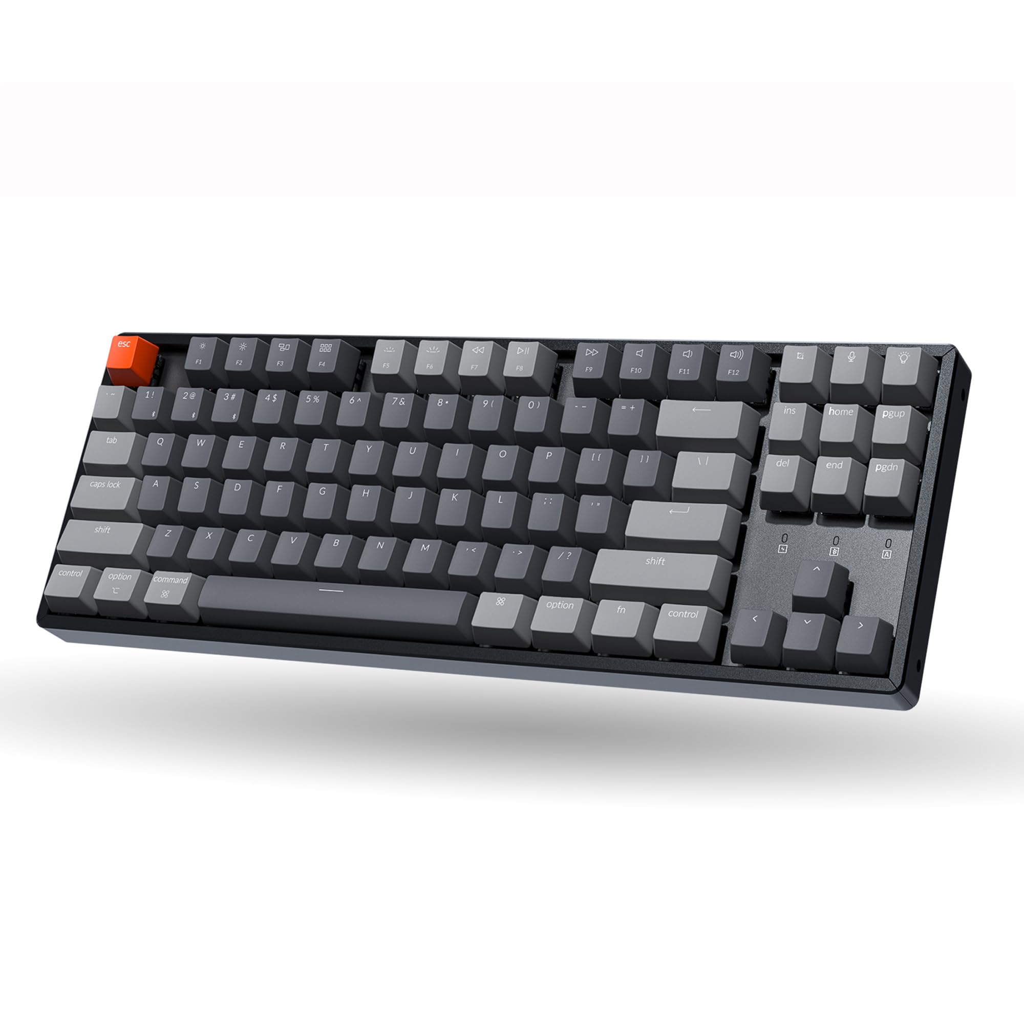 Keychron K8 Wireless Mechanical Keyboard - 87 Keys, 80% TKL Layout, Bluetooth/USB-C, RGB Backlit, Gateron G Pro Brown Switches, Aluminum Frame for Mac & Windows - Perfect for Gaming, Office & Typing