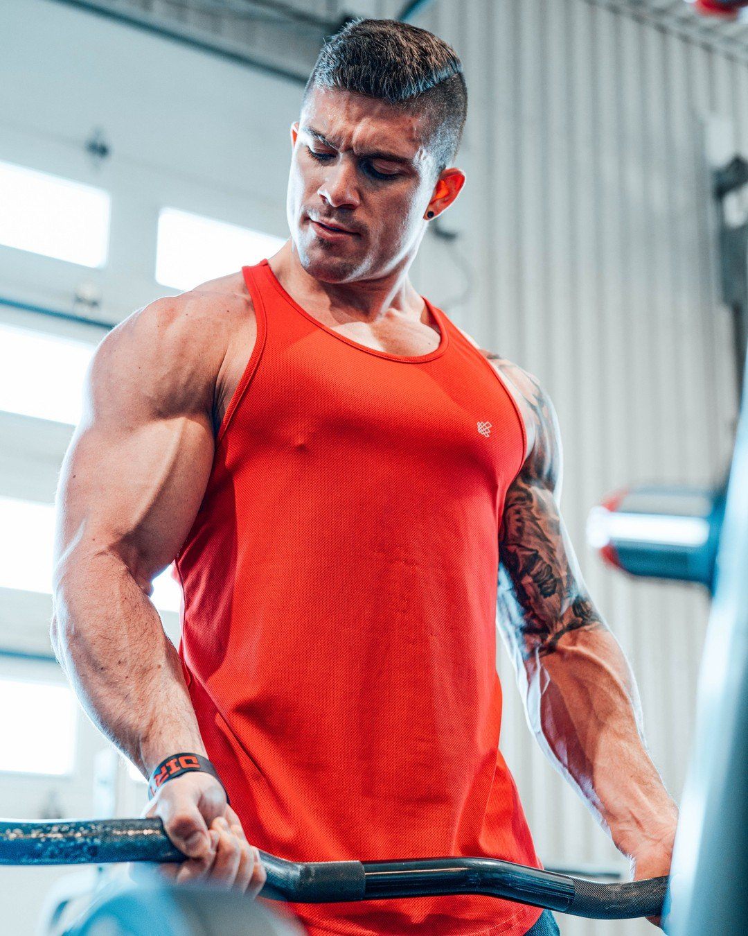 Jed North Microfiber Dri-Fit Tank Top for Men - Breathable Quick-Dry Workout Shirt - Gym, Running, Yoga & Athletic Performance (Red)