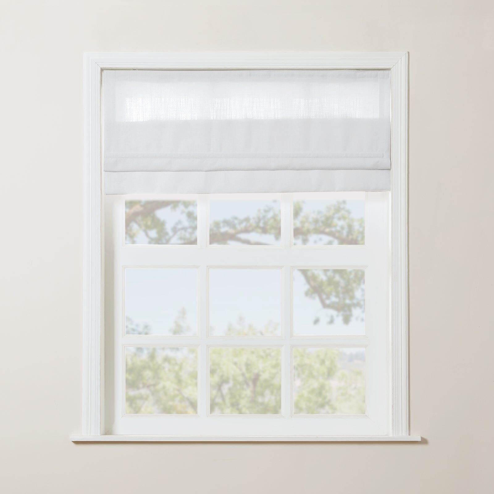 Linen Roman Shade Cordless Window Treatment - Blackout Custom Size for Living Room & Bedroom | Home Decor & Light Control Solution