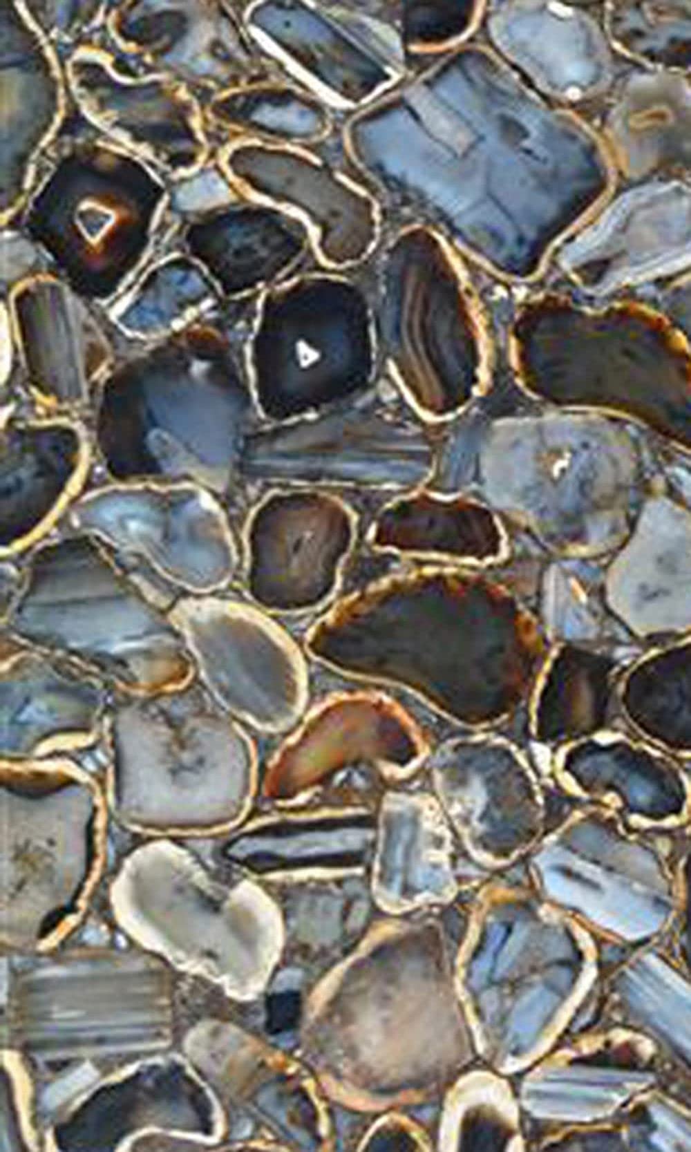 Natural Agate Stone Rectangle Table Top - 60