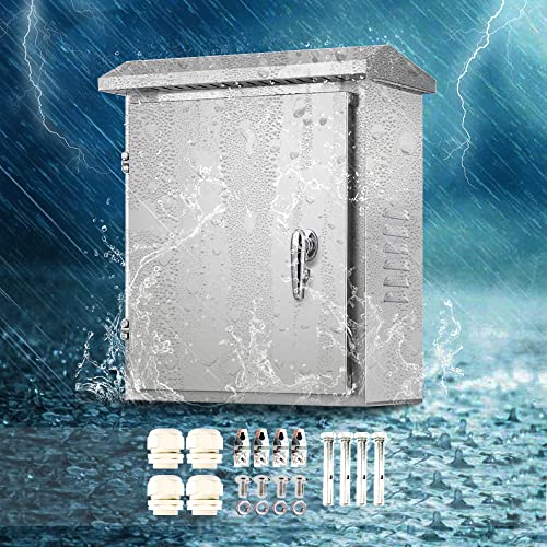 304 Stainless Steel Junction Box 16x12x8 - IP65 Waterproof Electrical Enclosure for Outdoor Use