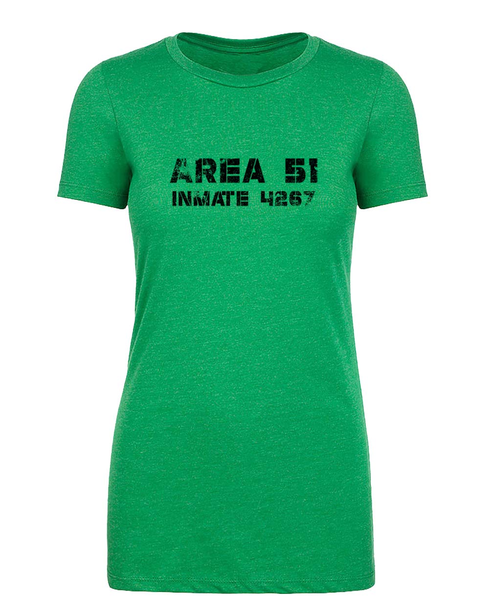 Area 51 Inmate Alien Graphic Tee - Funny Women's T-Shirt for Sci-Fi Fans & UFO Enthusiasts - Perfect for Cosplay, Comic Con & Alien-Themed Parties