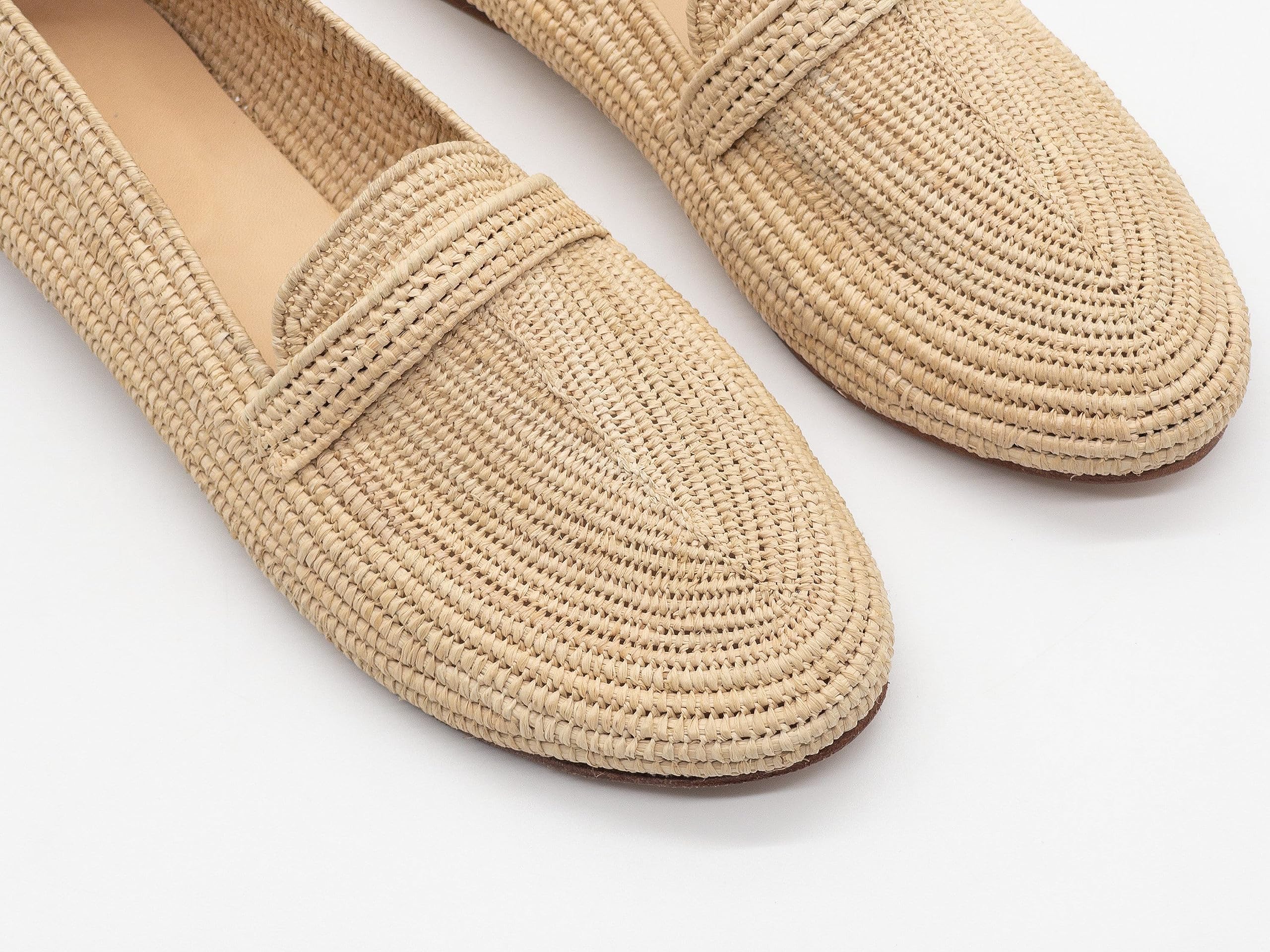 Women's Raffia Shoes – Stylish Moroccan Raffia Moccasins, Loafers & Oxfords for Casual Wear, Beach Outings & Summer Fashion