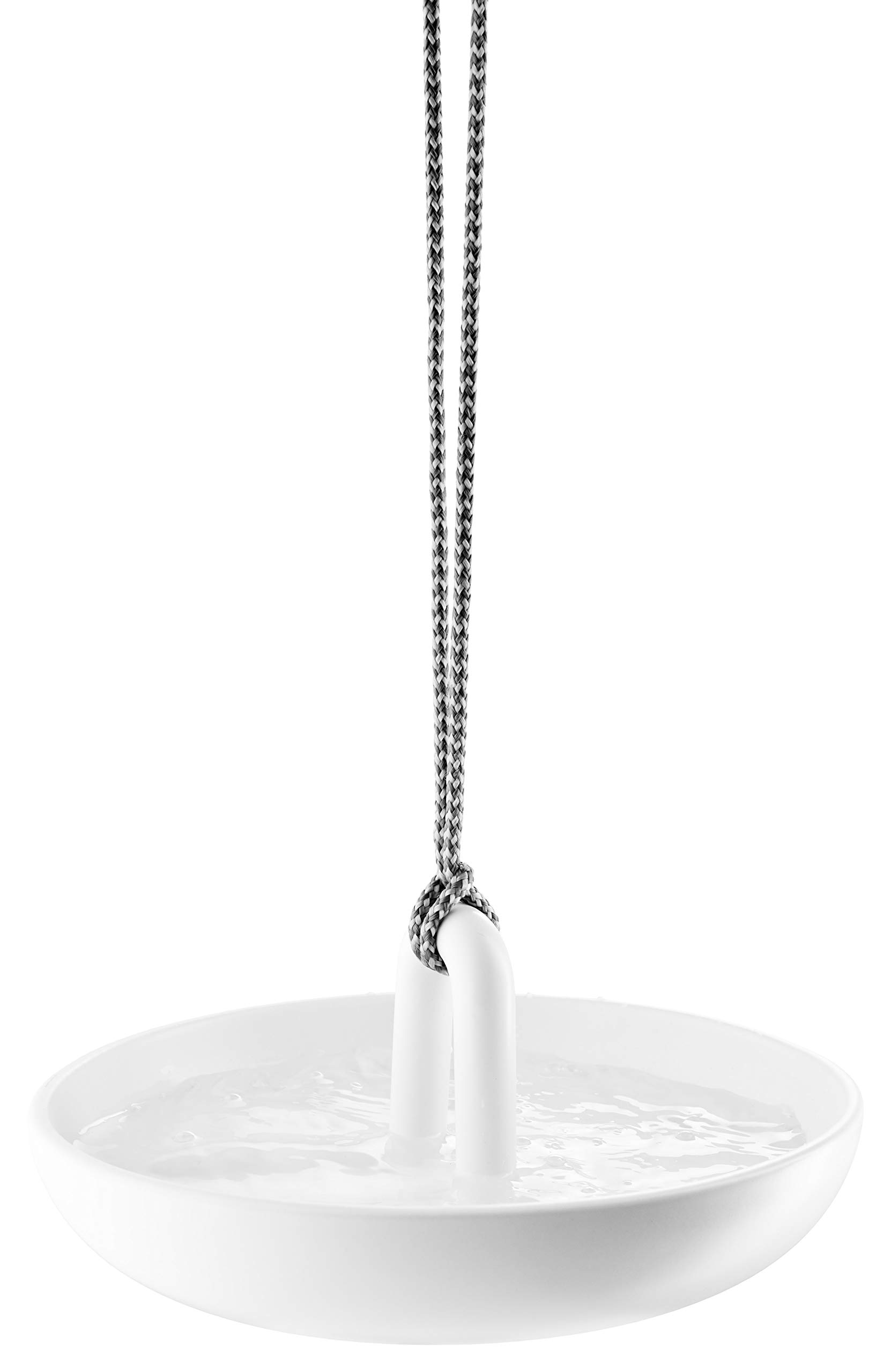 Eva Solo White Hanging Bird Bath - Elegant Outdoor Garden Decoration for Birds | Perfect for Backyard, Patio & Balcony Bird Watching