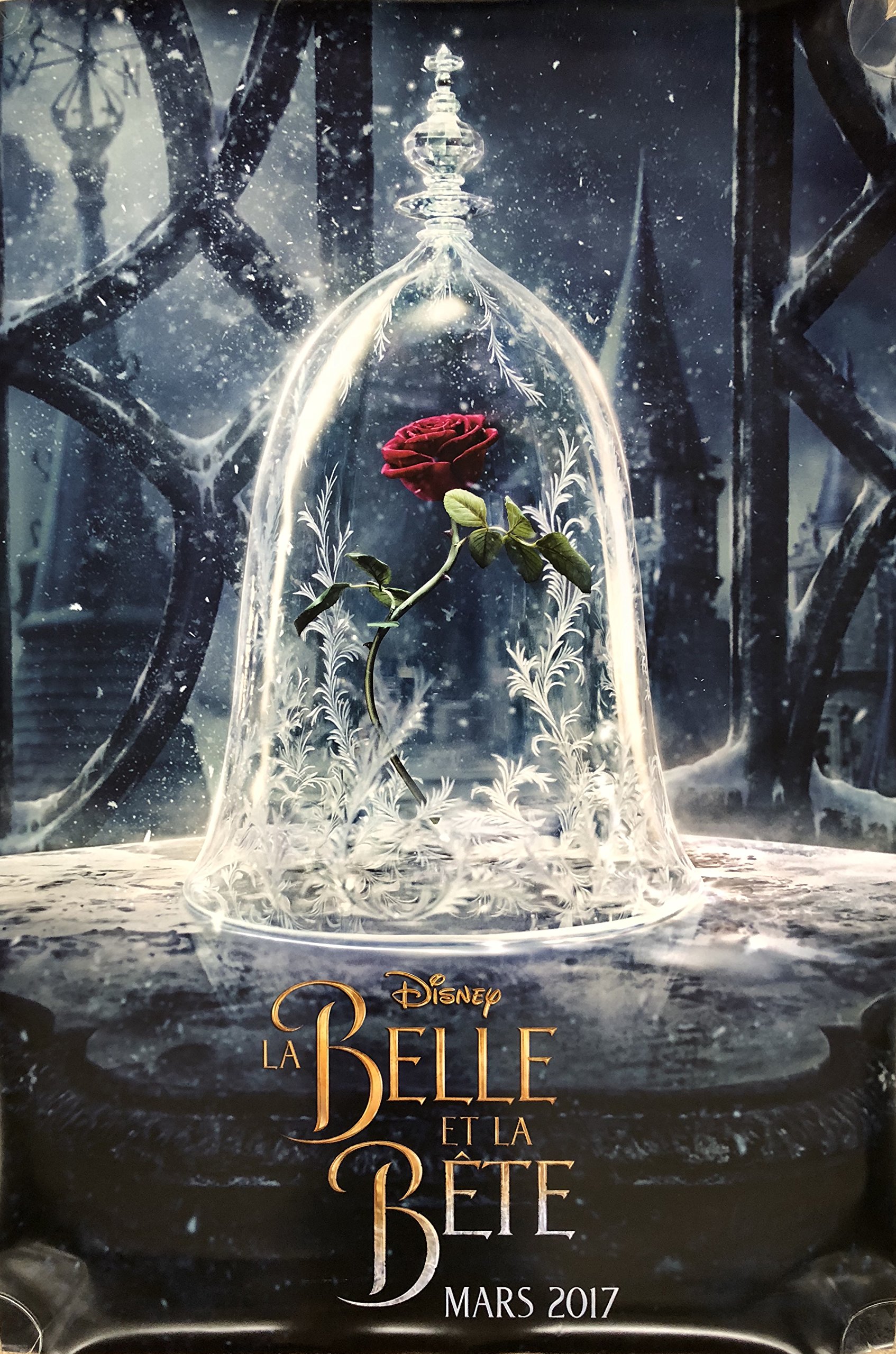 Beauty and the Beast (2017) Original French Advance Movie Poster 27x40 - Double-Sided - Emma Watson, Dan Stevens - Home Theater Decor, Disney Fan Gift, Movie Memorabilia Collection
