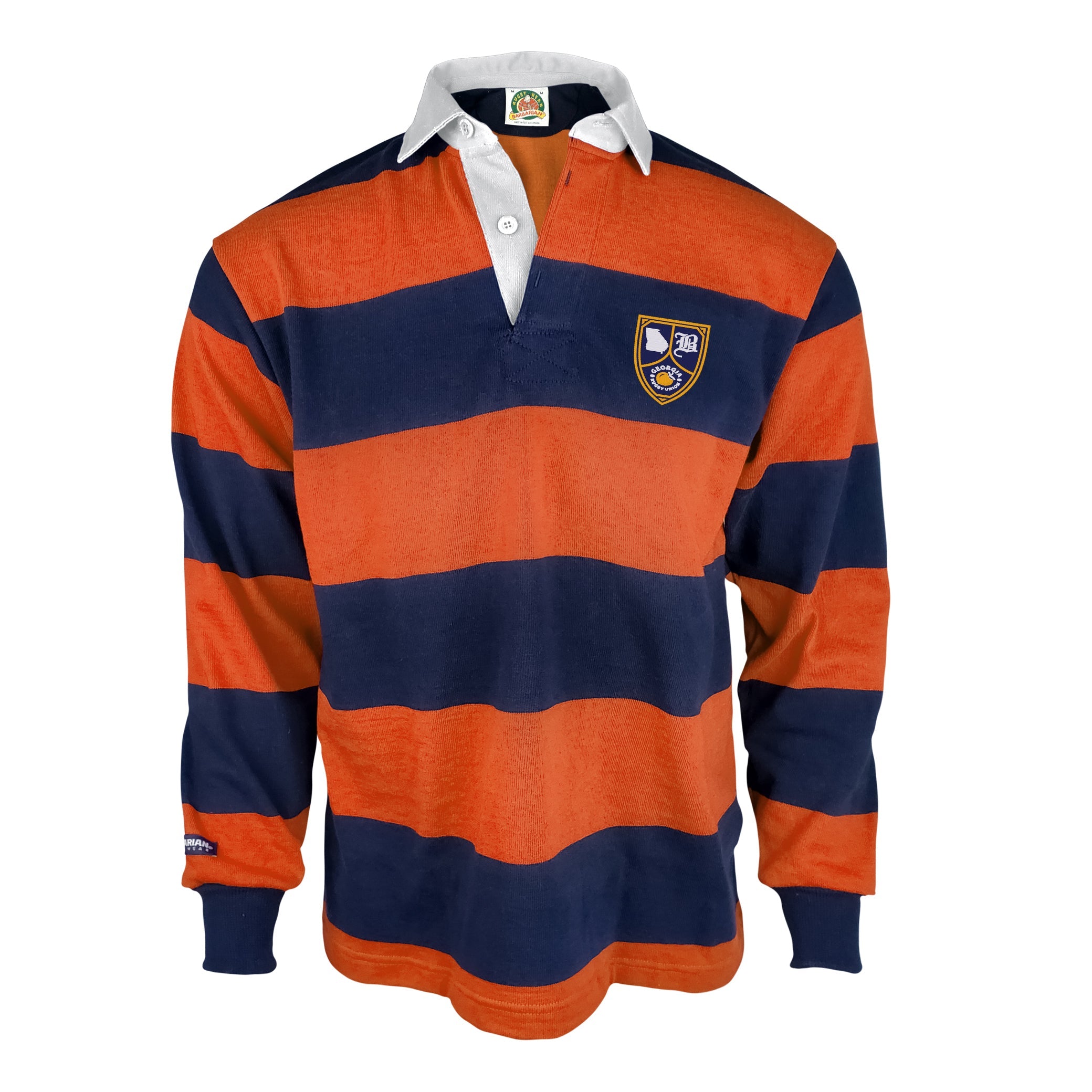 Georgia Rugby Union 4 Inch Stripe Jersey - Breathable Performance Rugby Shirt for Men - Perfect for Matches, Training & Fan Support