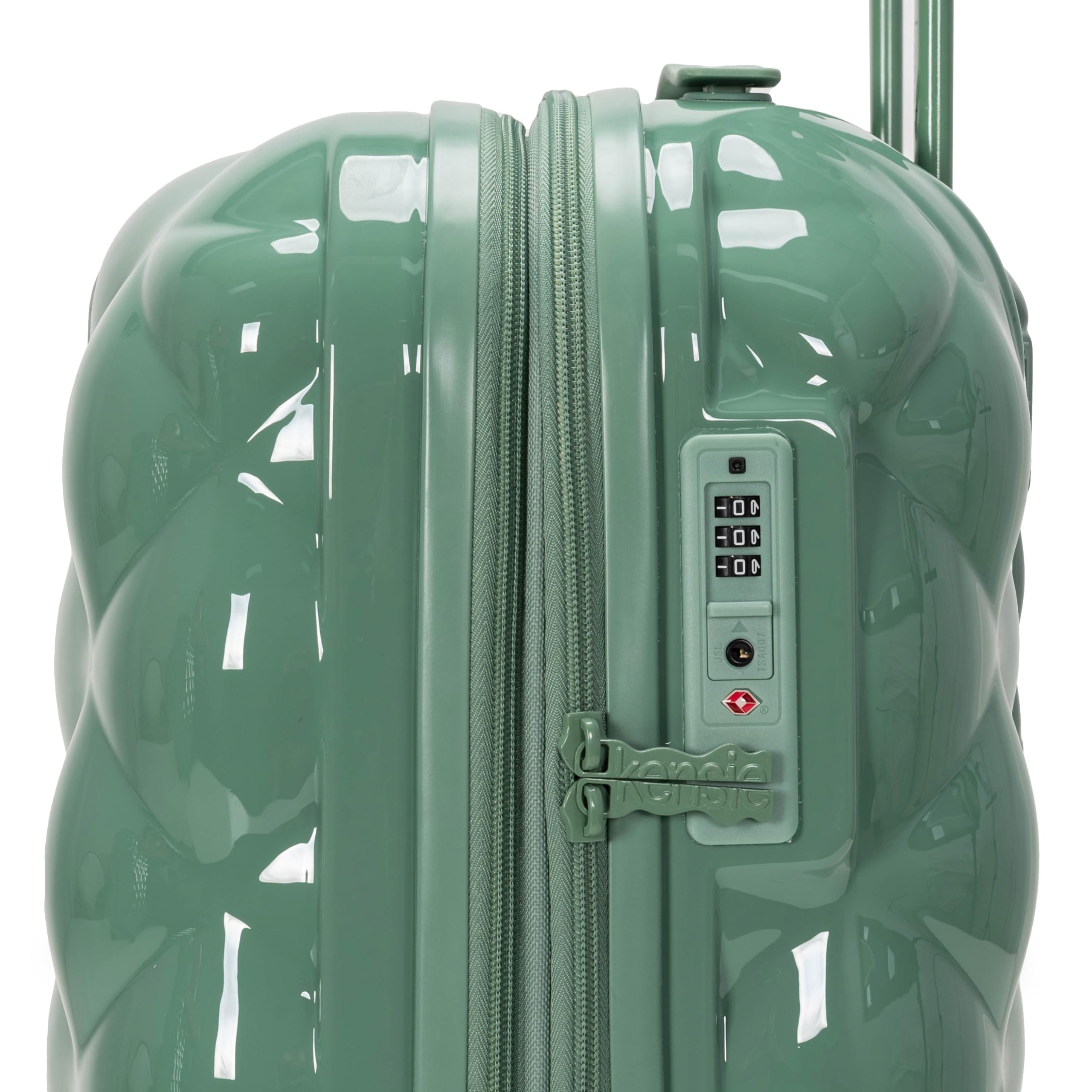 Travelers Club Women's 3-Piece Luggage Set in Basil Green - Lightweight Spinner Suitcase for Air Travel, Weekend Getaways & Business Trips