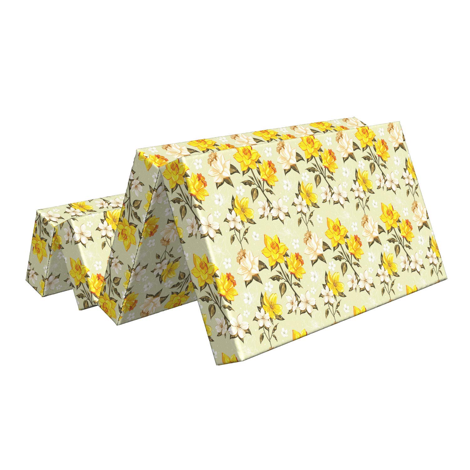 Ambesonne Floral Narcissus Branch Foldable Mattress - 78.7