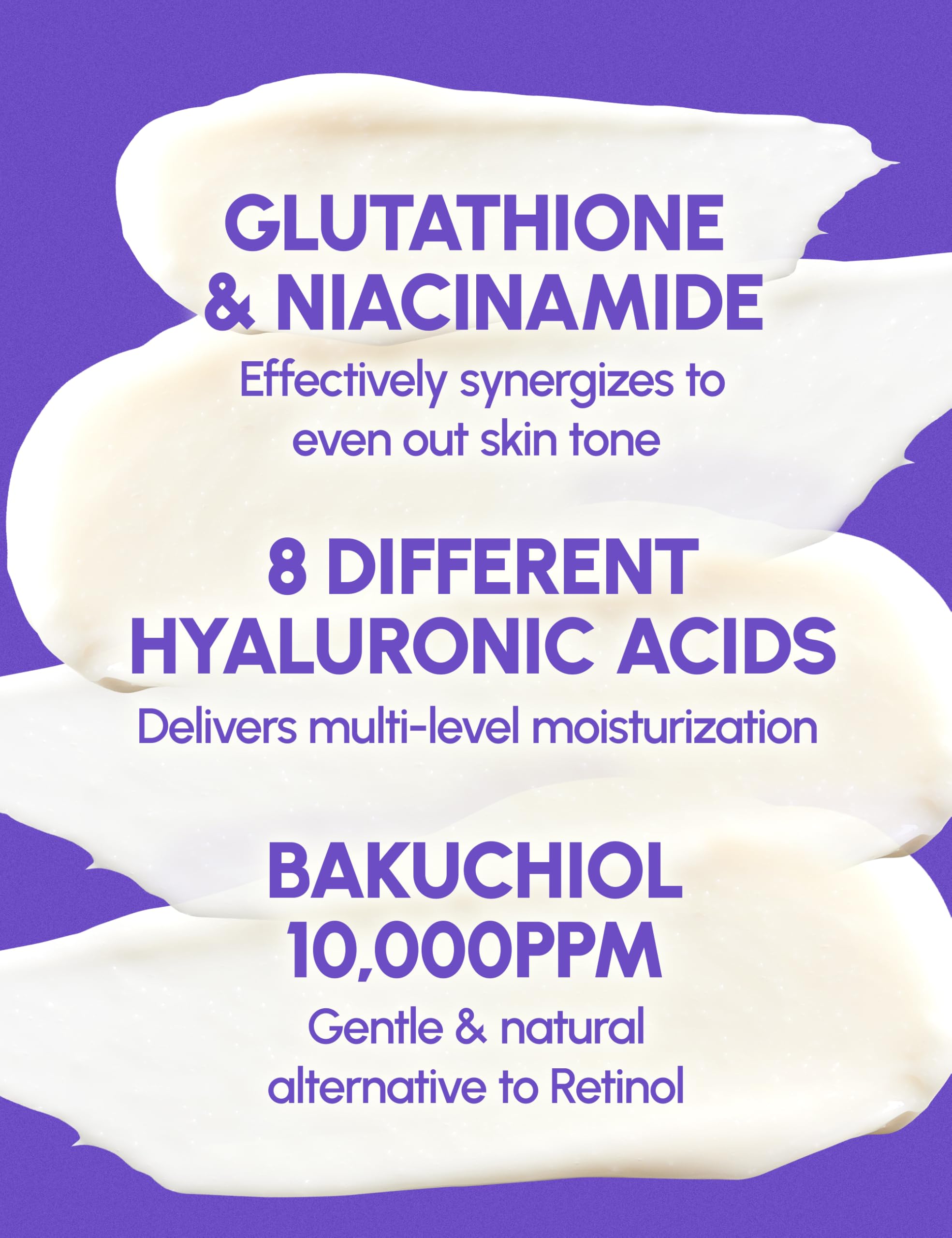 Soothing Repair Toning Face Cream - Korean Skin Care Moisturizer with Niacinamide, Bakuchiol, Glutathione & Hyaluronic Acid - Vegan Anti-Aging Firming Cream for Glowing Skin (1.69 fl oz) - Perfect for Daily Hydration & Nighttime Skincare Routine