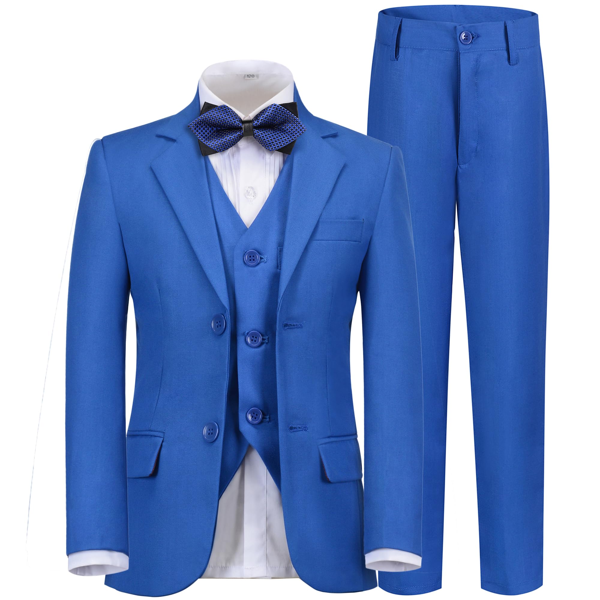 5-Piece Boys Tuxedo Suit Set for Teen Formal Wear | Kids Wedding, Prom & Special Occasion Outfit | Premium Dresswear for Parties & Events