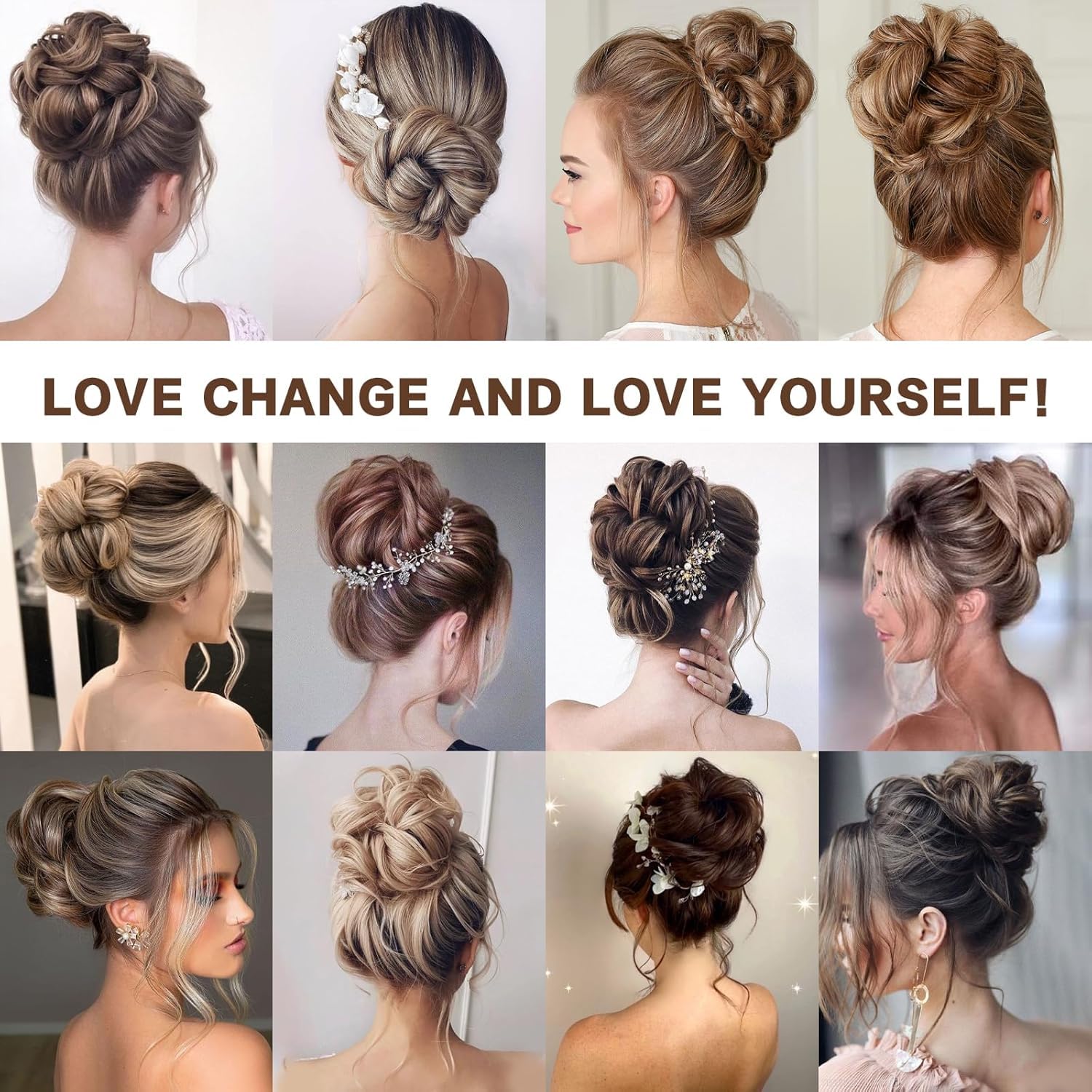 1PCS Deluxe Matte Messy Bun Hair Piece - Wavy Curly Elastic Scrunchies for Women | Hair Bun Donut Ponytail Extensions (Black) - Perfect for Everyday Wear, Parties & Special Occasions