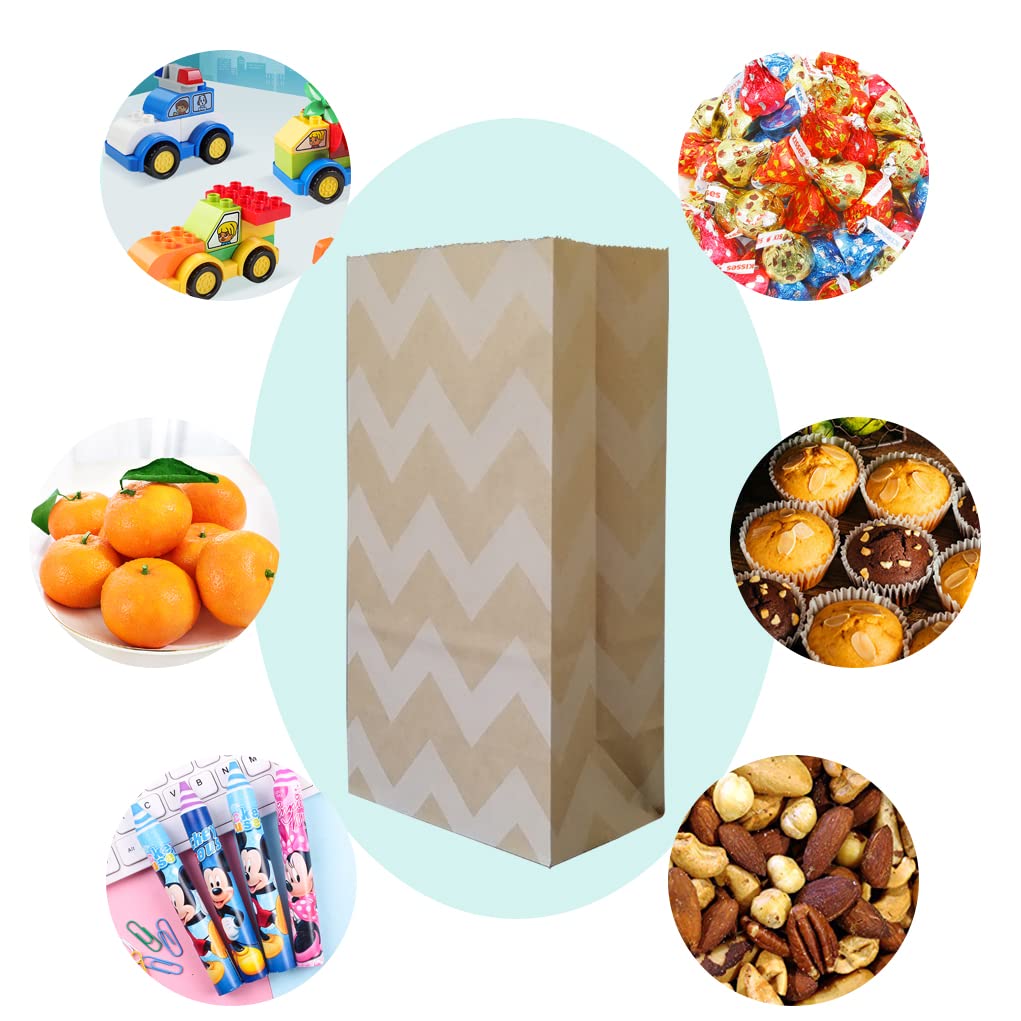 Artseen 20-Pack Eco-Friendly Kraft Paper Gift Bags - 5.1