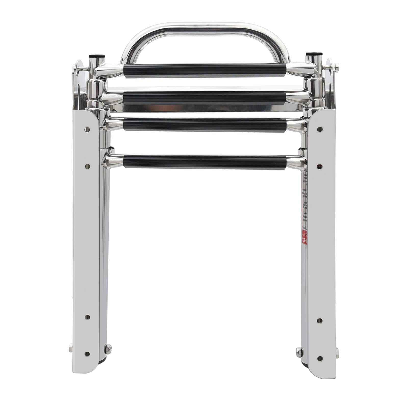 KAOLALI 4-Step 316 Stainless Steel Telescoping Marine Ladder - Retractable Boat Ladder for Yacht, Dock & Pool - Heavy Duty Under Platform Ladder for Boats, Pontoons & Swimming Platforms    (Use: Perfect for boarding boats from docks, swimming platforms, or pools. Ideal for yachts, pontoons, and marine applications requiring durable, rust-resistant access.)