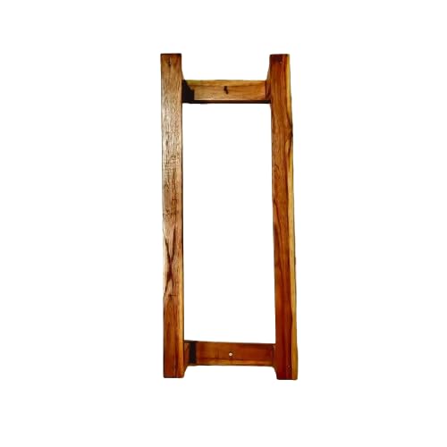 Premium Sheesham Wood Bathroom Towel Holder Stand - Solid Wood Wall Mounted Towel Rack & Shelf Organizer for Rolled Towels | Eco-Friendly Bathroom Storage Solution (50L x 20W x 8.8H cm) - Perfect for Spa, Guest Bathroom & Luxury Home Decor