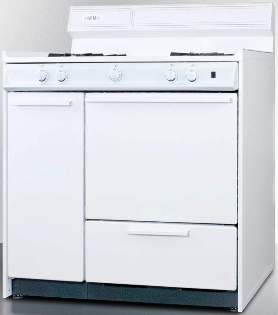 Summit WNM430P 30 Inch White Gas Kitchen Cooking Range - Perfect for Home Chefs & Professional Kitchens