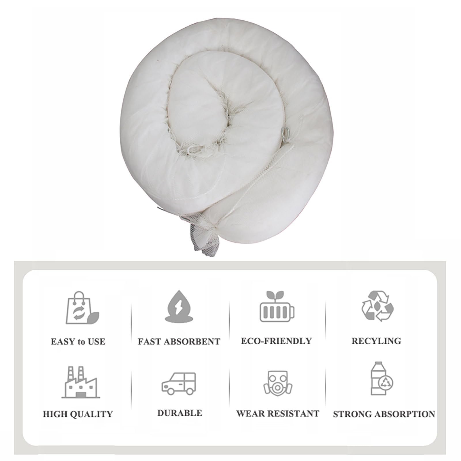 XIFENG Oil Absorbent Socks - 6 Gallon (27L) Capacity Per Sock, 5