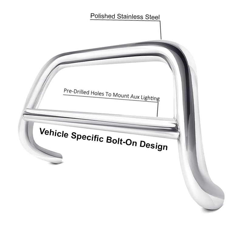 Black Horse A Bar No Skid Plate Stainless Steel Compatible with 2019-2024 Toyota RAV4 & 2021-2024 Toyota Venza | Heavy-Duty Underbody Protection for Off-Road Adventures & Winter Driving (CBS-TOB4802)
