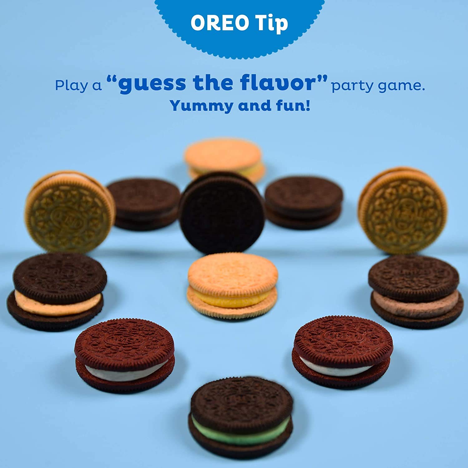 Oreo Sandwich Cookies Chocolate Peanut Butter Pie - 12.2 oz (12 Count) | Crunchy Chocolate Cookies with Creamy Peanut Butter Filling | Perfect for Snacking, Lunch Boxes & Party Treats