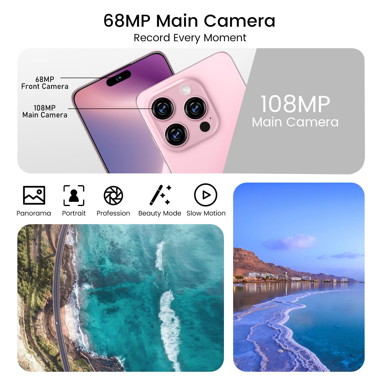 I16 ProMAX Unlocked Smartphone 12GB RAM 512GB Storage 6.99