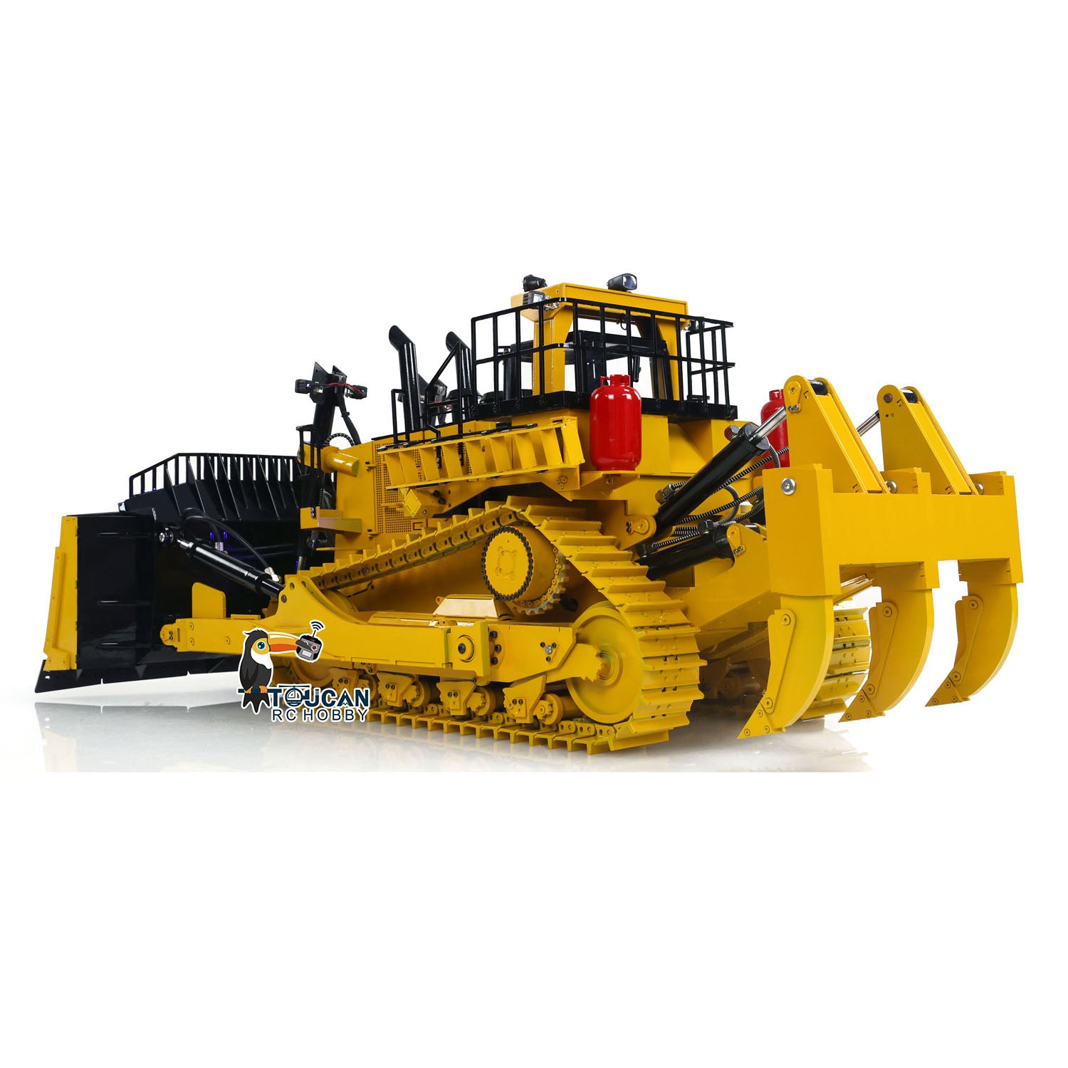 1/14 Scale D11T RC Hydraulic Bulldozer with 3 Plow - Heavy Duty Remote Control Dozer with Sound, Light & Smoke - Pre-Assembled & Painted - Perfect for Construction Enthusiasts & Collectors