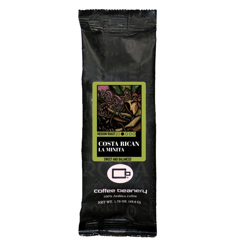 Premium Costa Rican La Minita Specialty Coffee - 1.75oz Sample Pack | Single Origin Arabica Beans | Perfect for Home Brewing, Office Use & Gift Giving