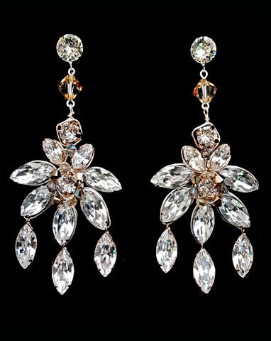 Elegant Bridal Earrings | Statement Chandelier Earrings for Weddings by Kezani | Perfect for Bridal Showers, Wedding Ceremonies & Special Occasions