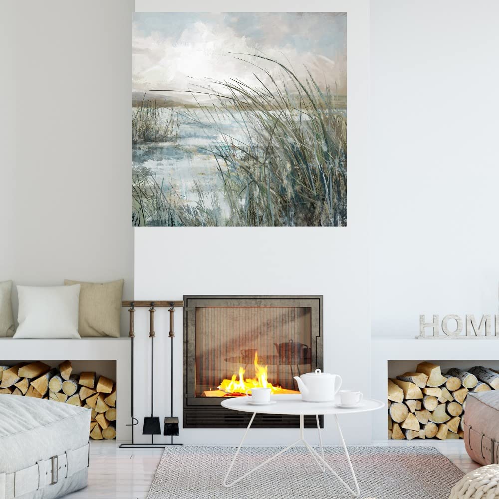 Beyond the Dunes Fine Art Canvas Wall Decor - 22x22 Inch Ready to Hang Painting for Living Room, Bedroom, Office & More | Modern Abstract Landscape Artwork by Artist Studio Arts | Perfect for Home, Office & Commercial Spaces